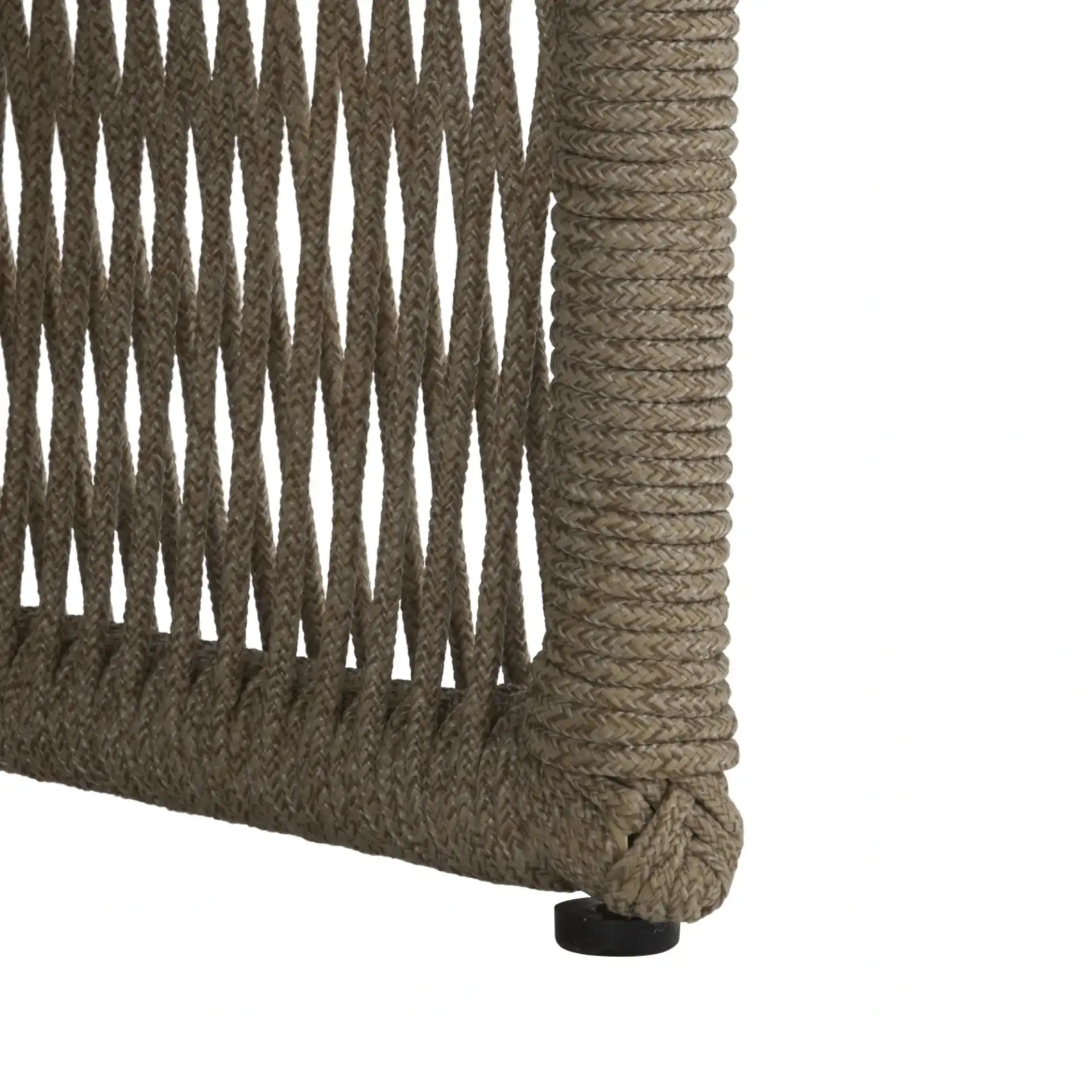 Gillian Loveseat in Heather Tan / Ivory, detail view