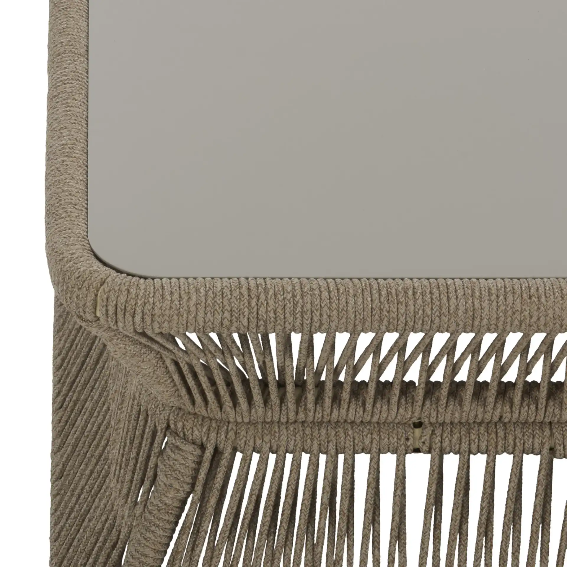 Gillian Rectangle Coffee Table in Heather Tan / Ivory in a styled room