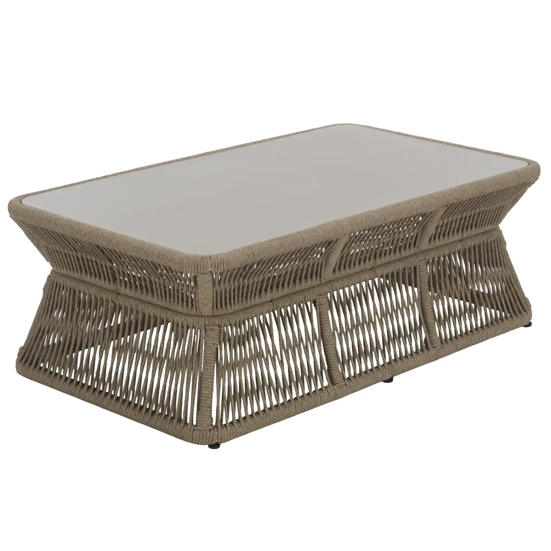 Gillian Rectangle Coffee Table in Heather Tan / Ivory, detail view