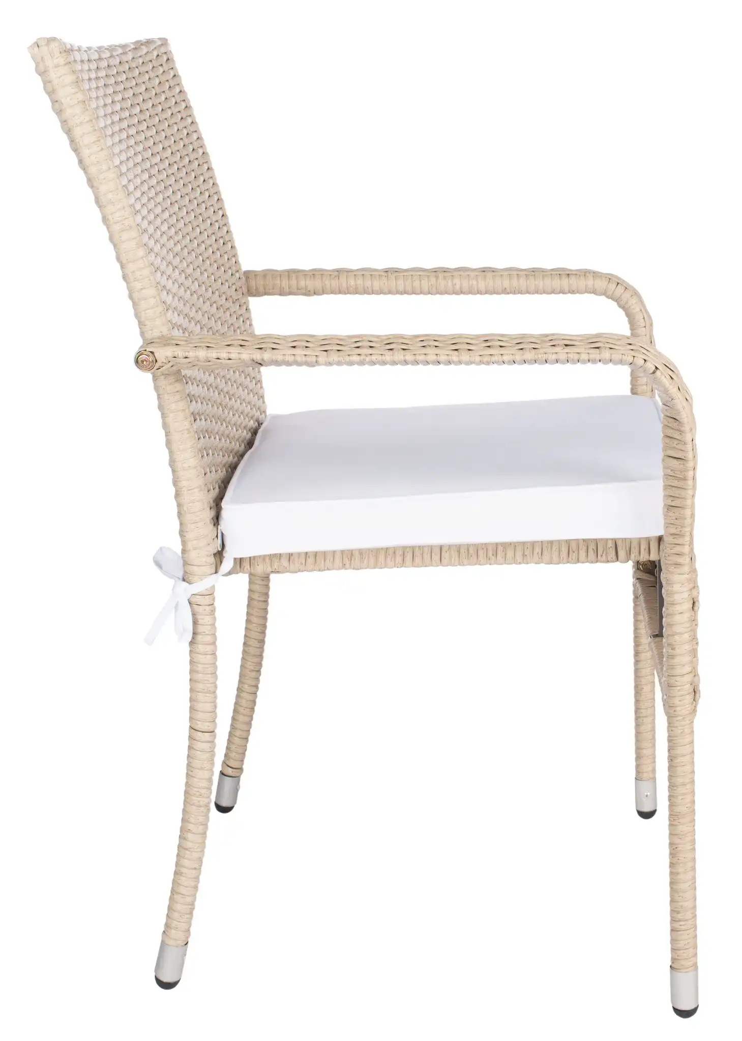 Laina Five-Piece Dining Set in Beige / White, detail view