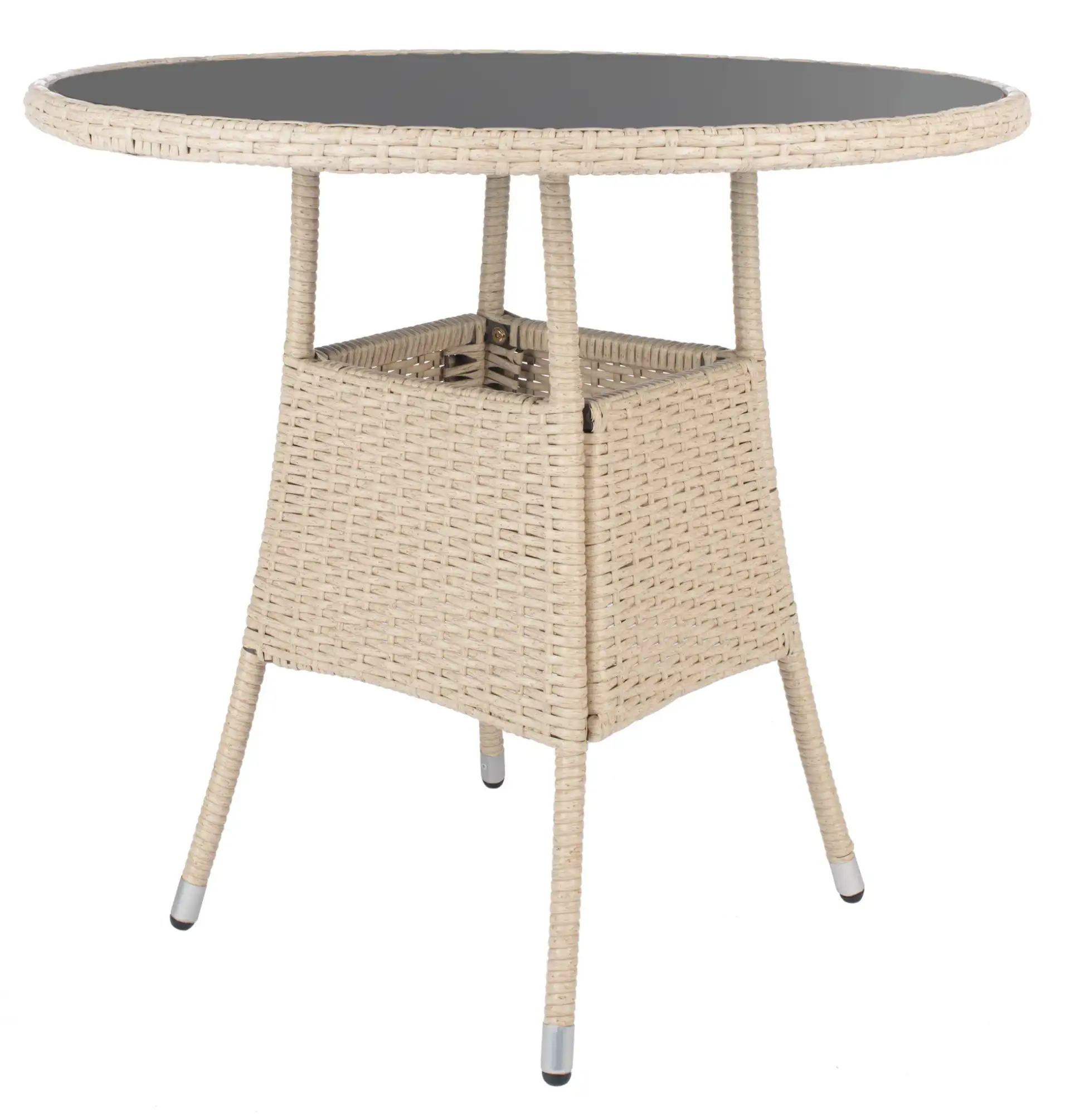 Laina Five-Piece Dining Set in Beige / White, detail view