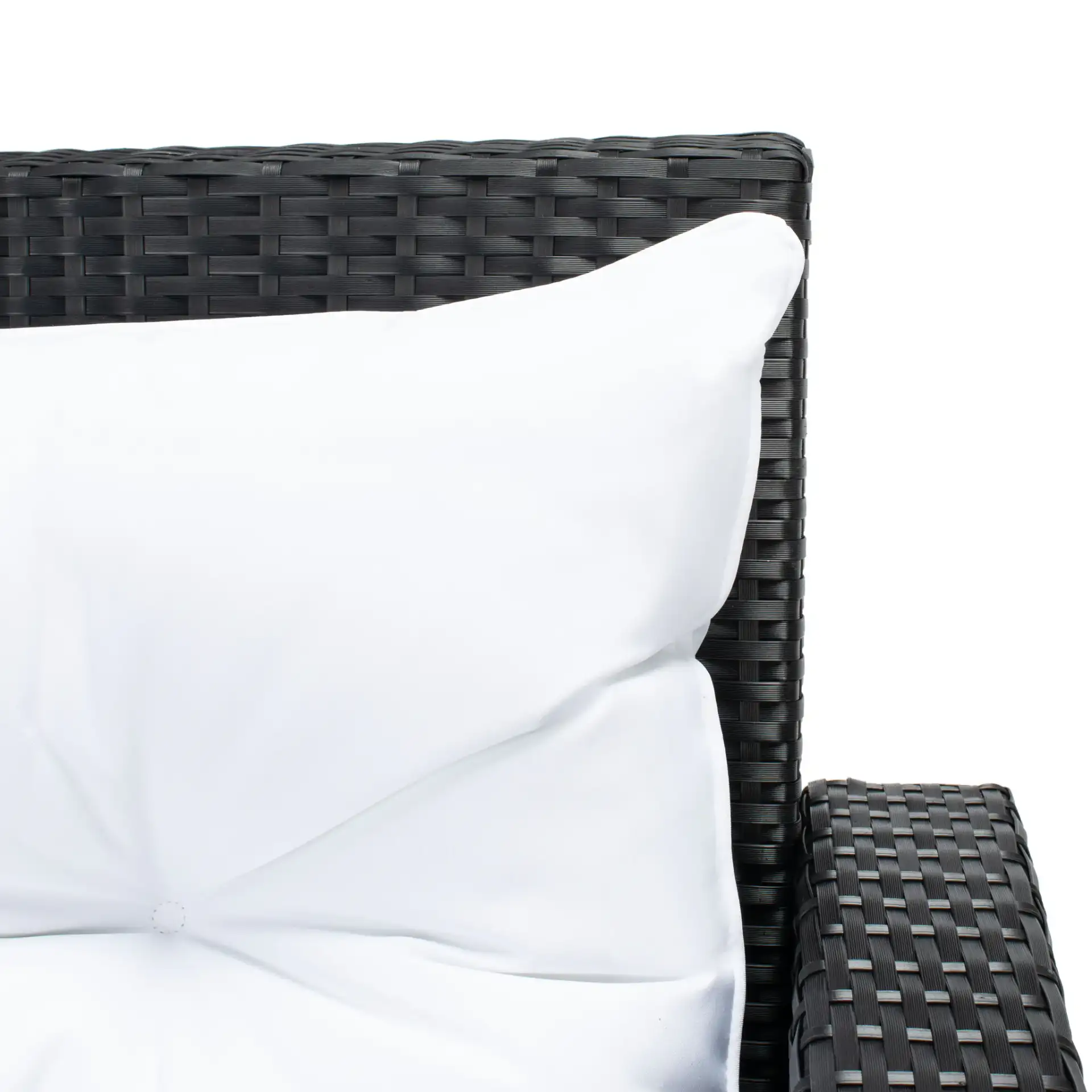 Miki Six-Piece Corner Set in Black / White in a styled room