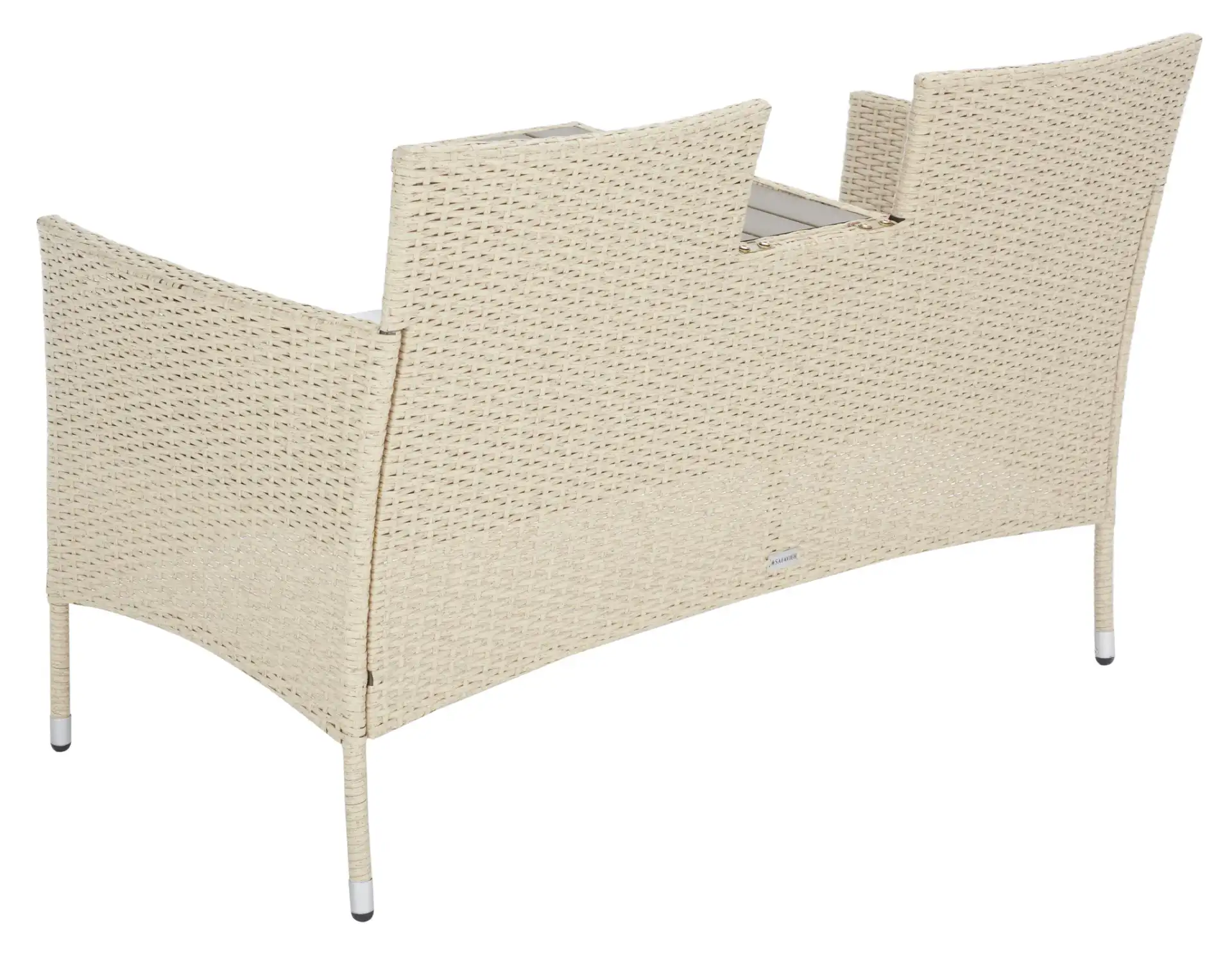 Viora Loveseat in Beige / White, detail view