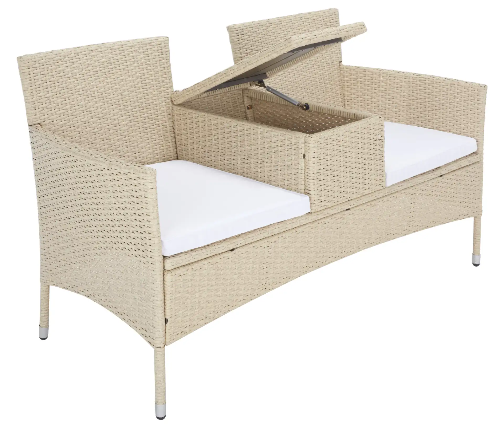 Viora Loveseat in Beige / White, detail view