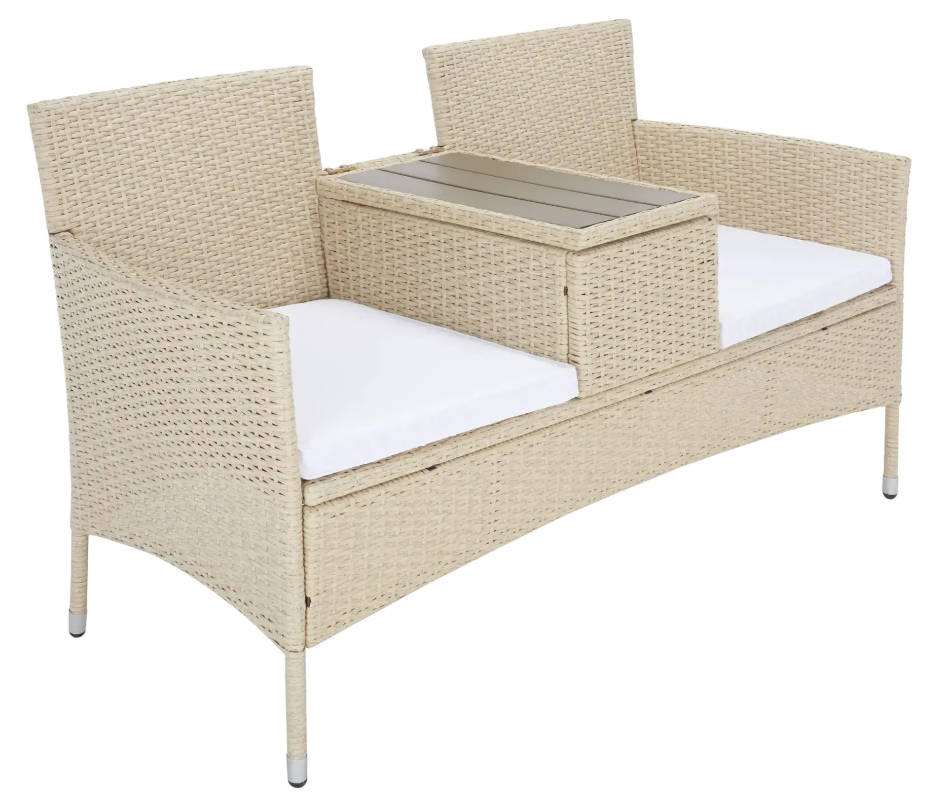 Viora Loveseat in Beige / White, detail view