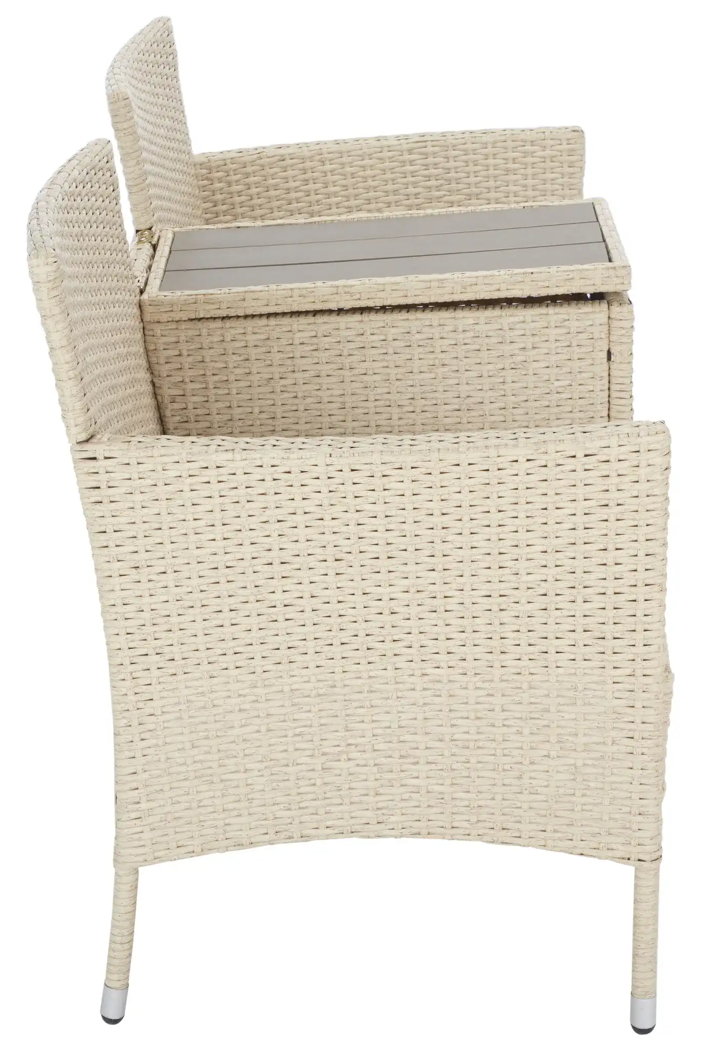 Viora Loveseat in Beige / White, detail view