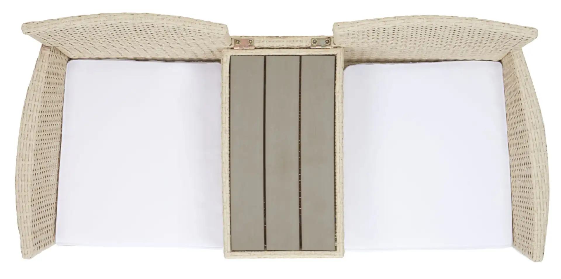 Viora Loveseat in Beige / White, detail view