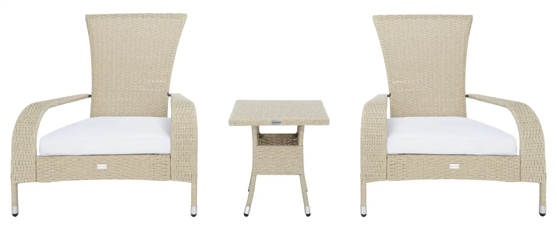 Edna Three-Piece Lounge Set in Beige / White