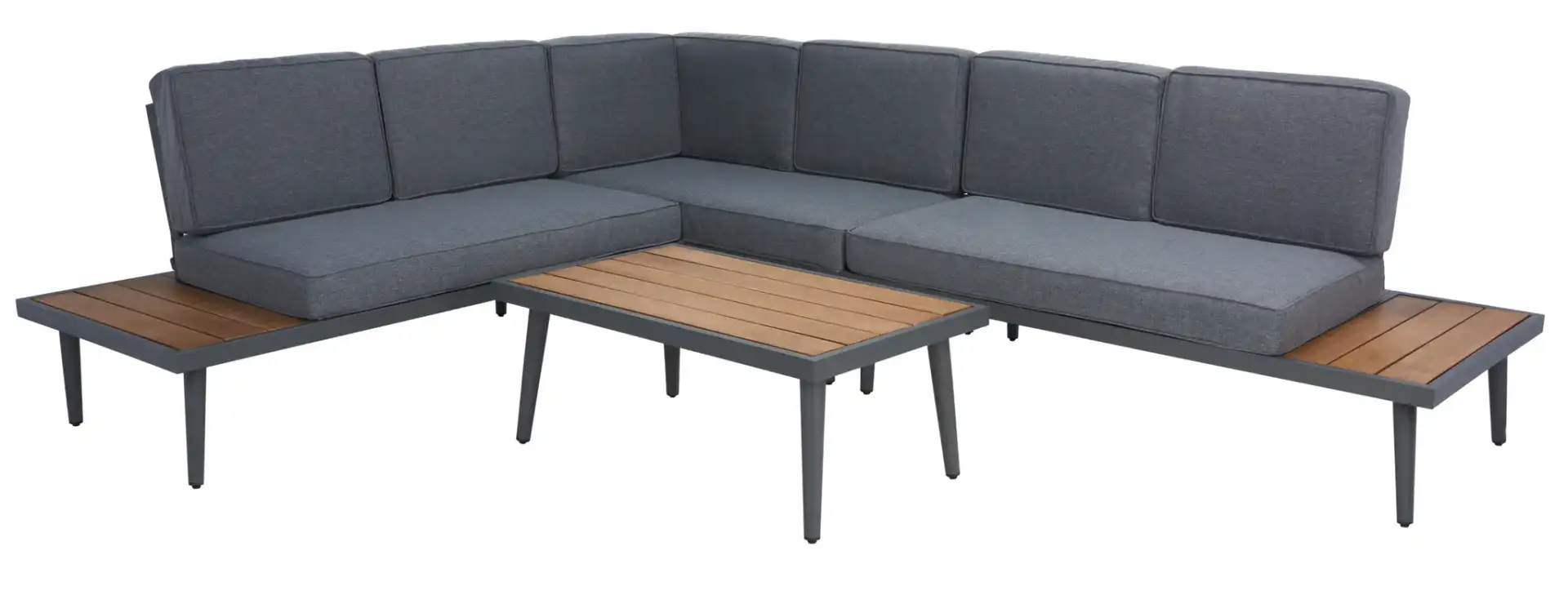 Guthrie Corner Living Set in Natural / Light Gray, detail view