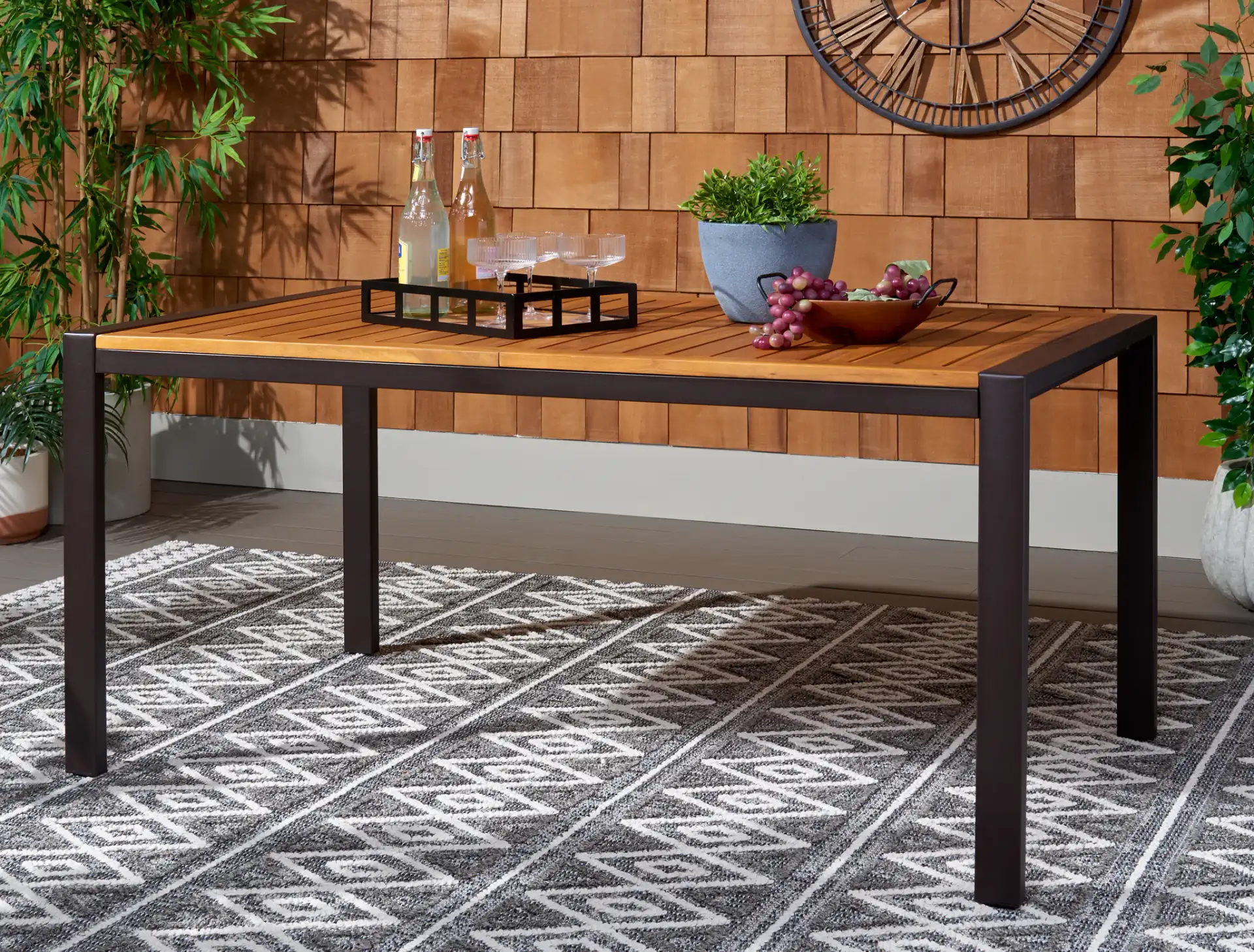Guthrie Dining Table in Natural in a styled room