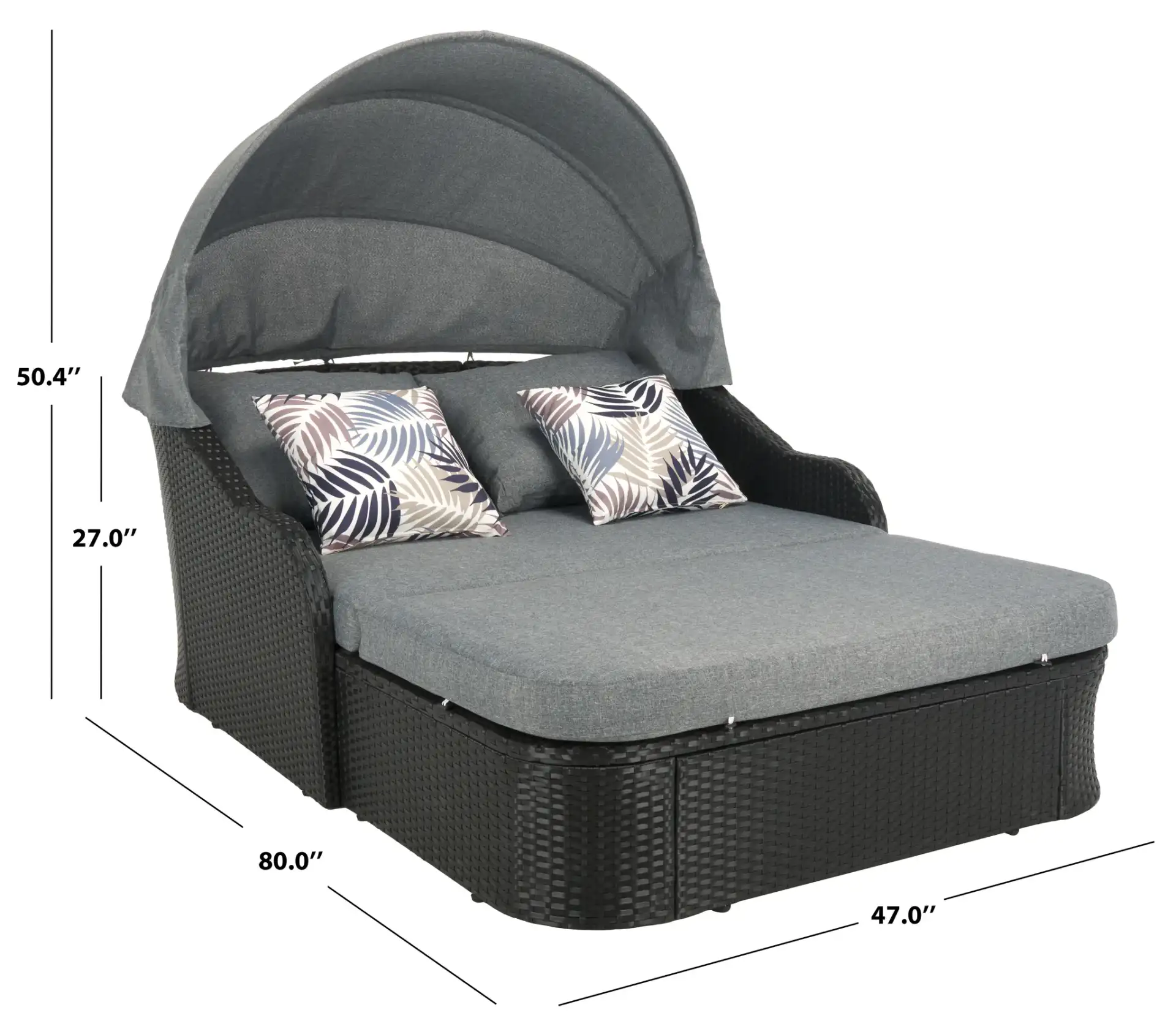 Baloo Daybed in Black / Gray, detail view