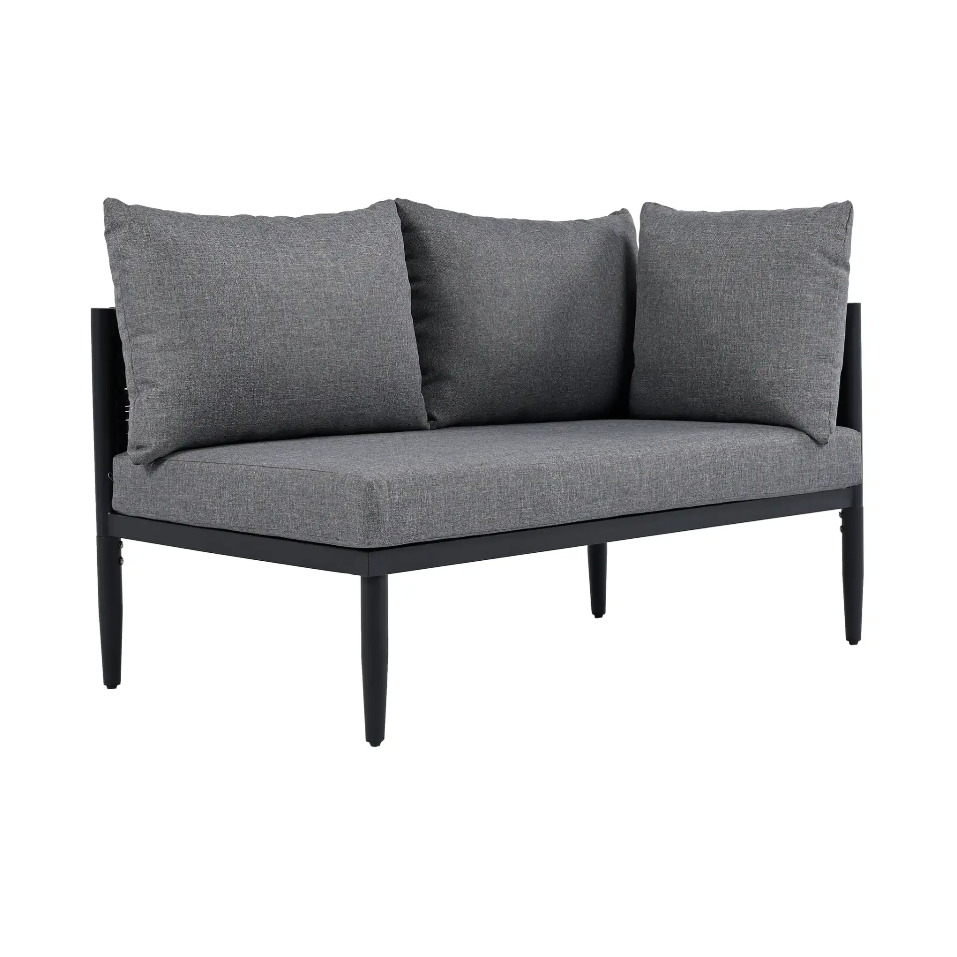 Harrison Corner Set in Black / Gray, detail view