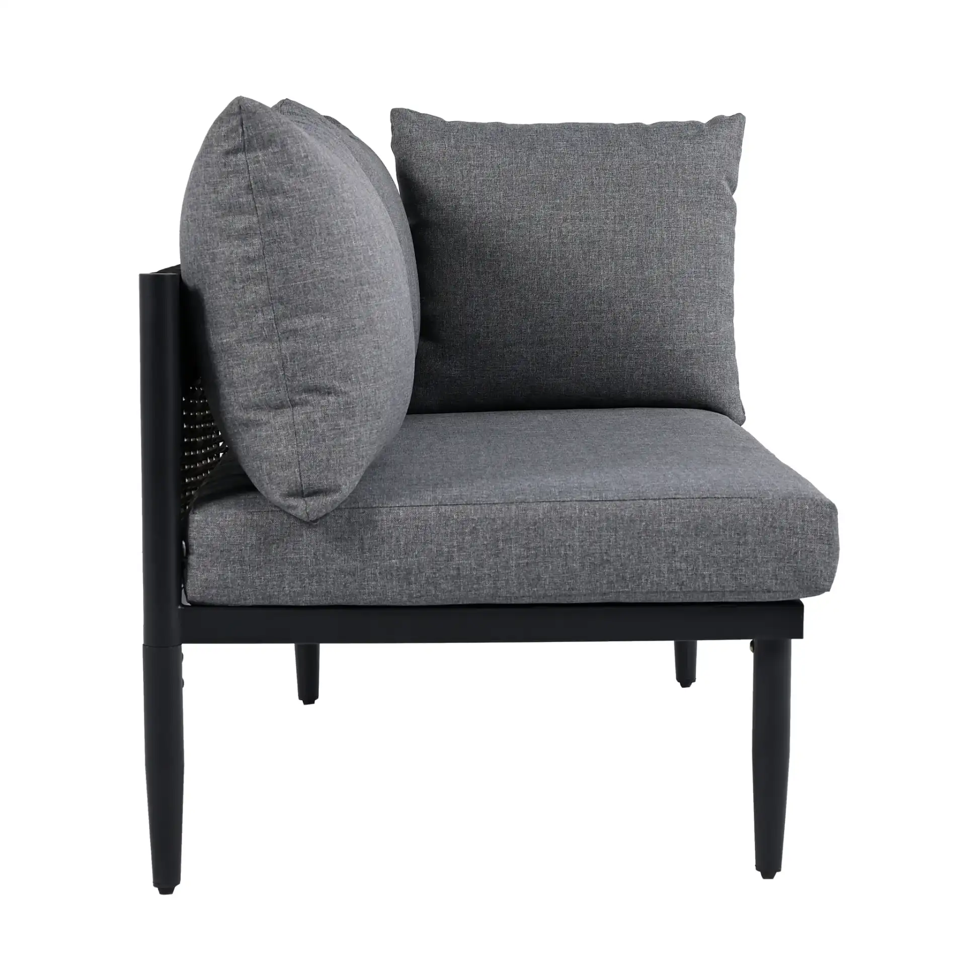 Harrison Corner Set in Black / Gray, detail view