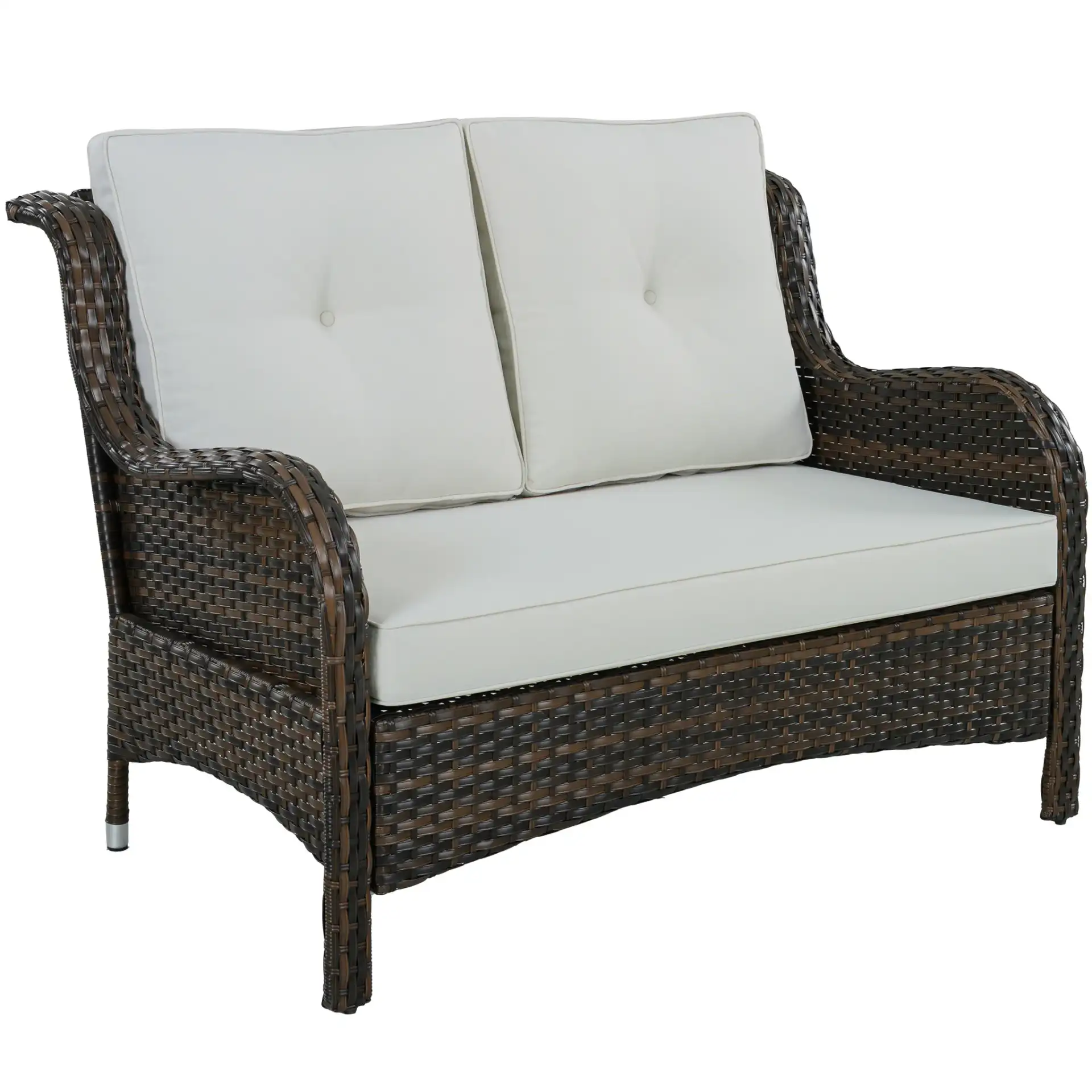 Allen Loveseat in Brown / Beige, detail view