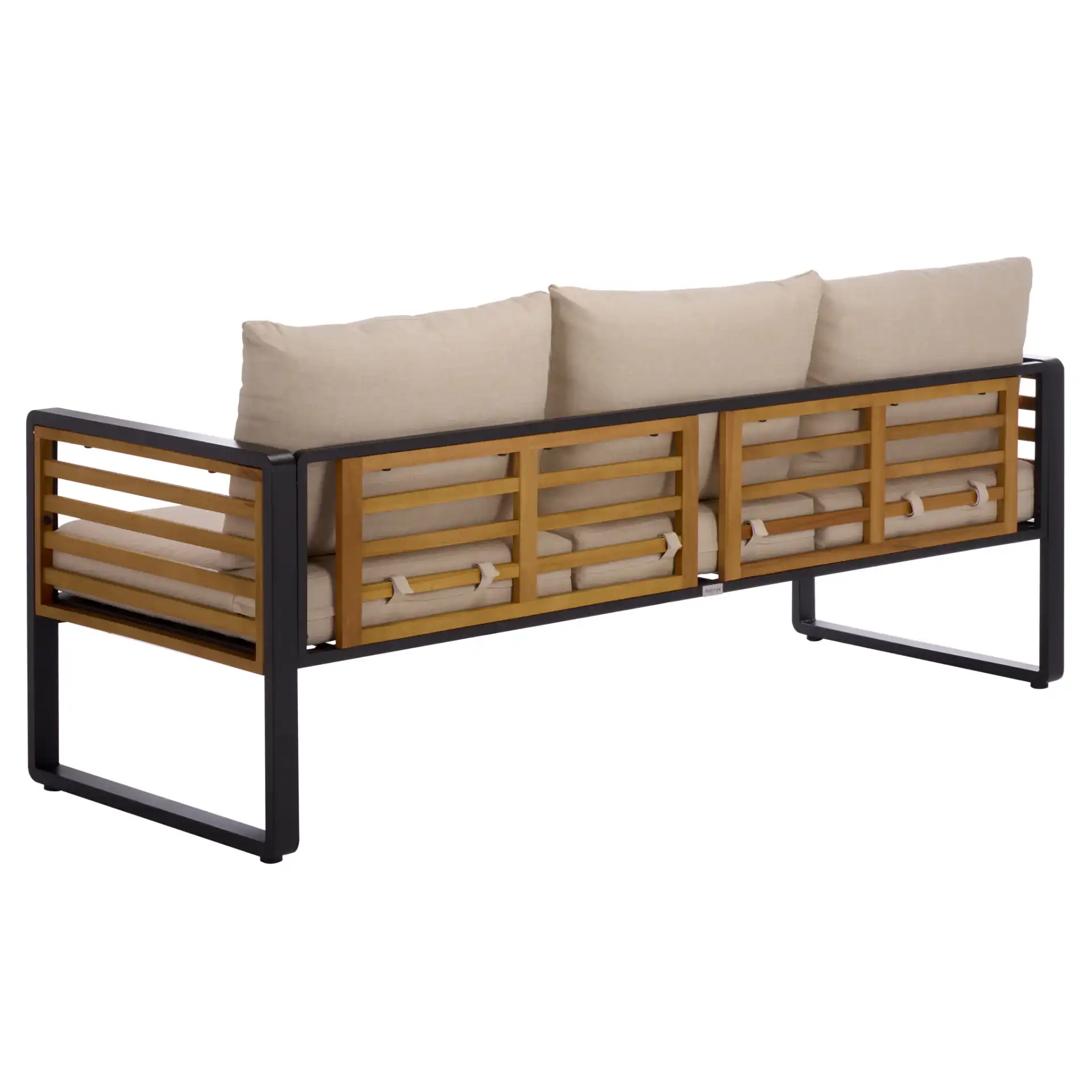 Baker Three-Seater Sofa in Black / Taupe, detail view