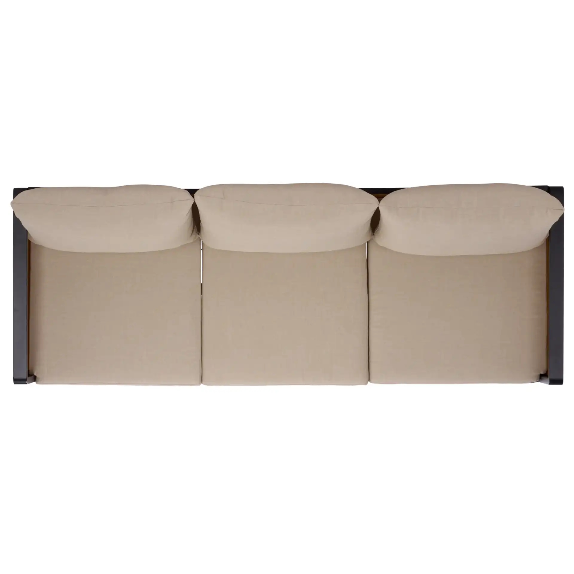 Baker Three-Seater Sofa in Black / Taupe, detail view