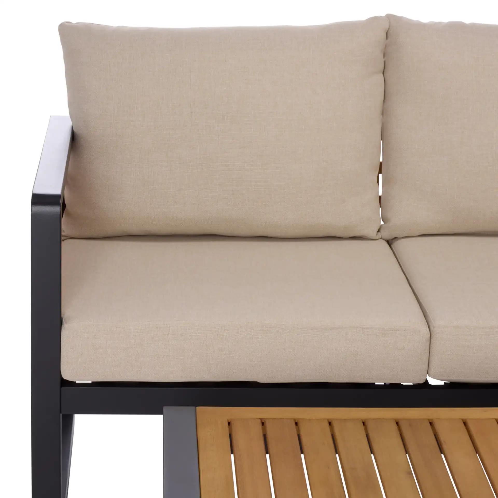 Baker Corner Set in Black / Taupe in a styled room