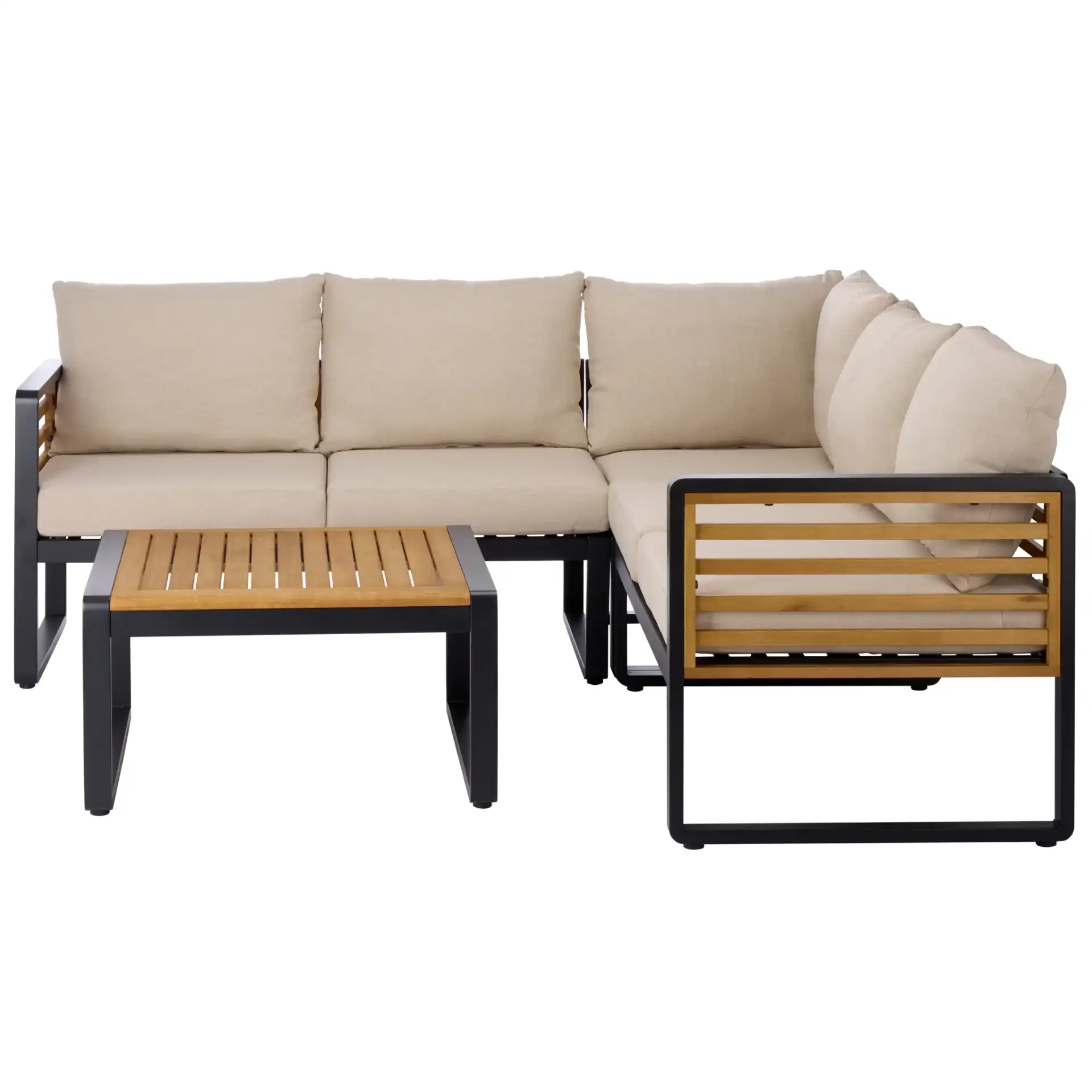 Baker Corner Set in Black / Taupe, detail view