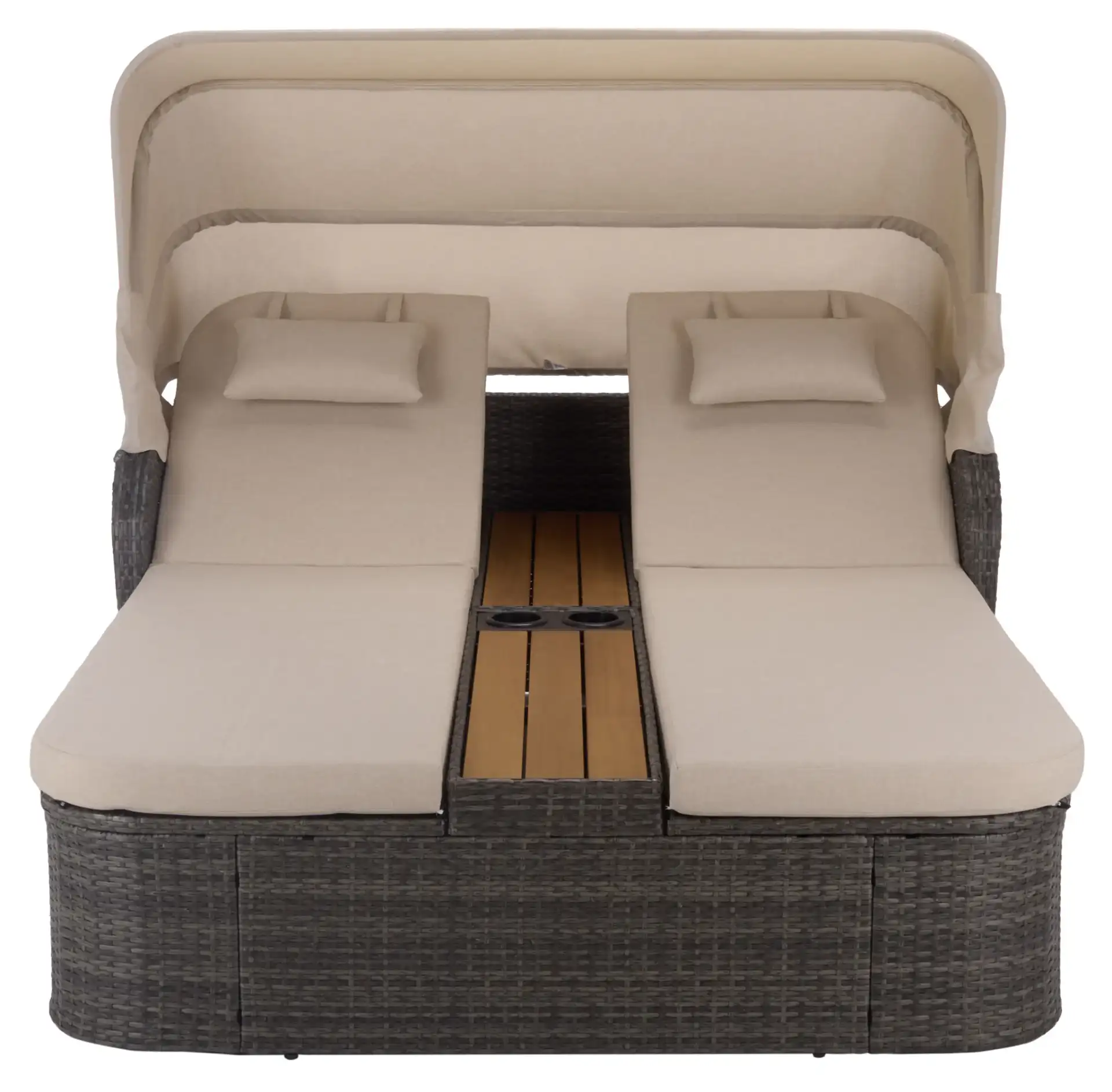 Vitto Double Daybed in Black / Taupe