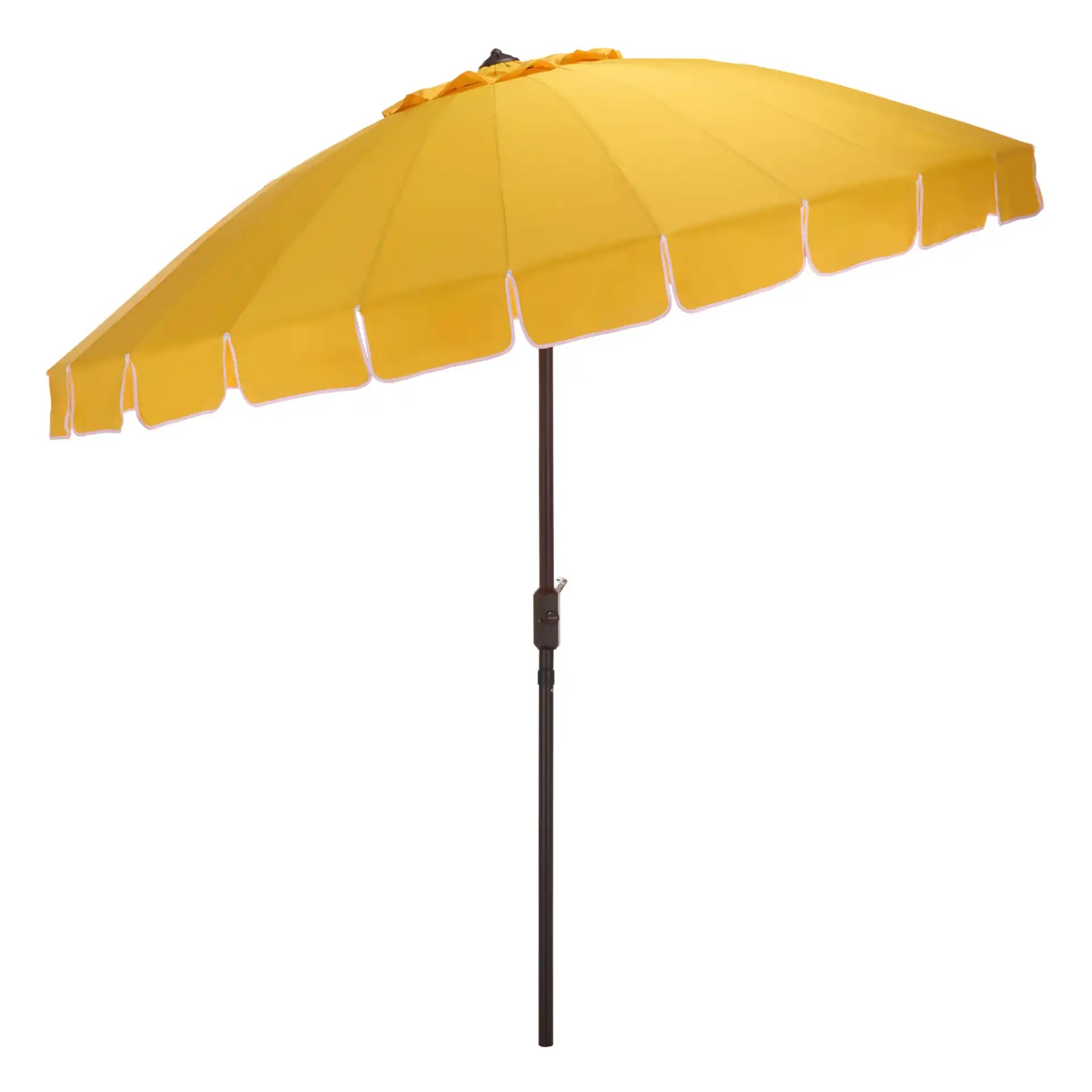 Panza 9-Foot Crank Umbrella in Yellow, detail view