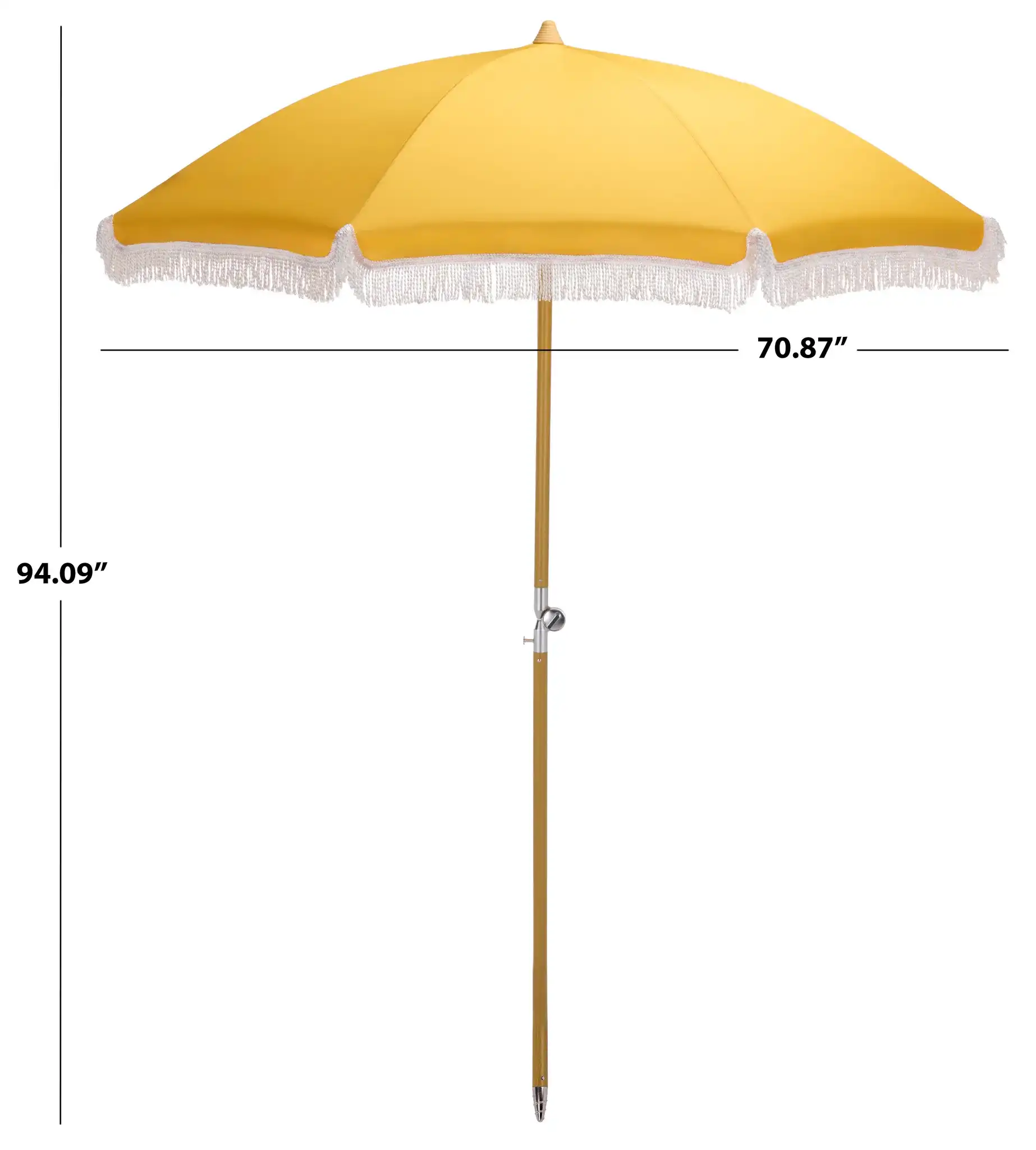Valencia 6.5-Foot Beach Umbrella in Yellow, detail view