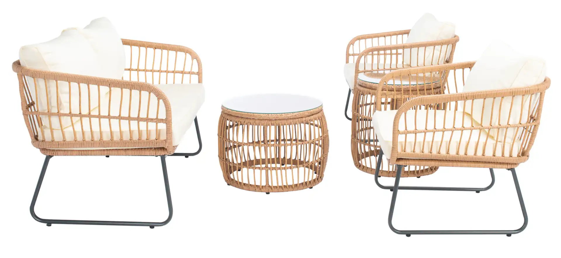 Venta Five-Piece Living Set in Natural / Beige, detail view