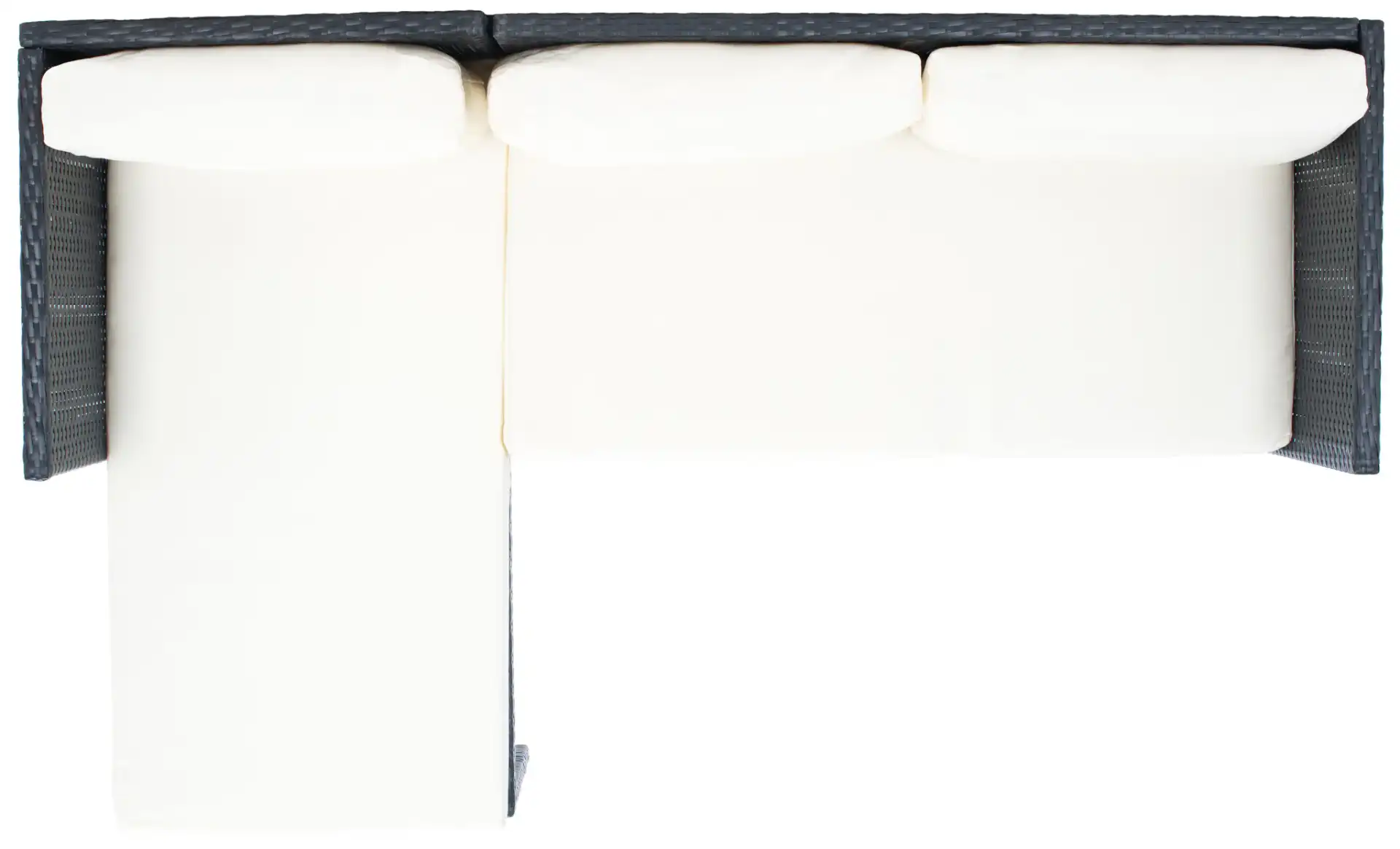 Bronson Three-Piece Sofa Set in Black / Beige, detail view