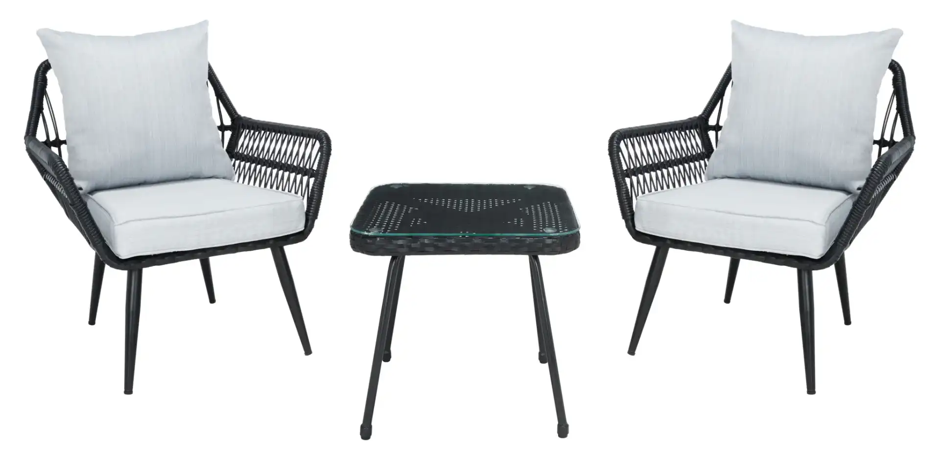 Londyn Three-Piece Lounge Set in Black / Gray