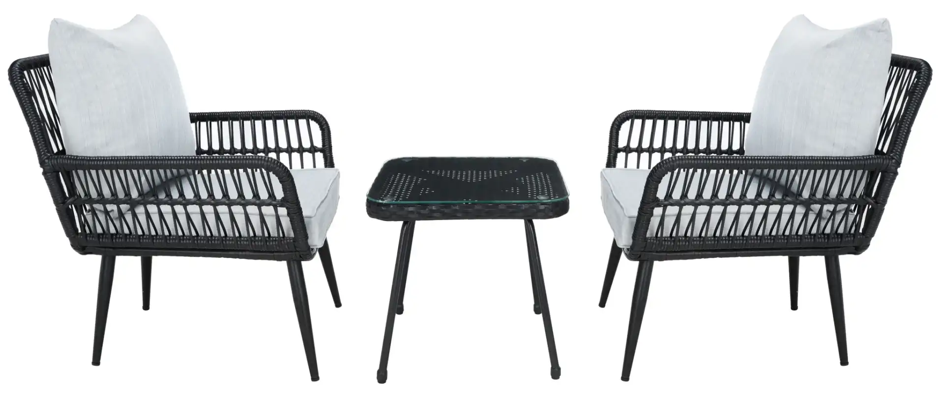 Londyn Three-Piece Lounge Set in Black / Gray, detail view
