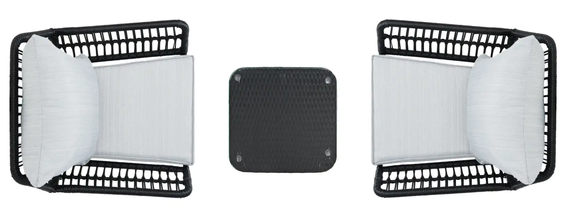 Londyn Three-Piece Lounge Set in Black / Gray, detail view