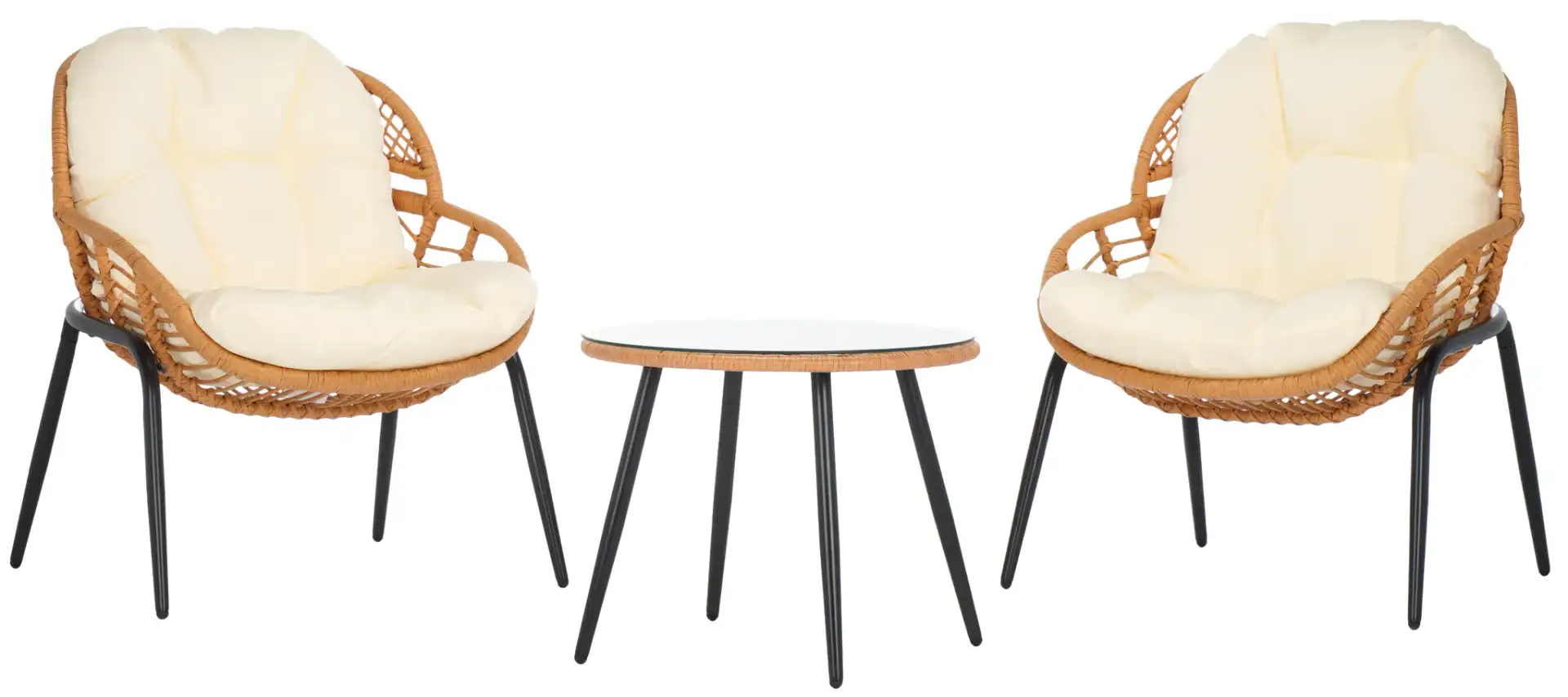 Mott Three-Piece Lounge Set in Natural / Beige