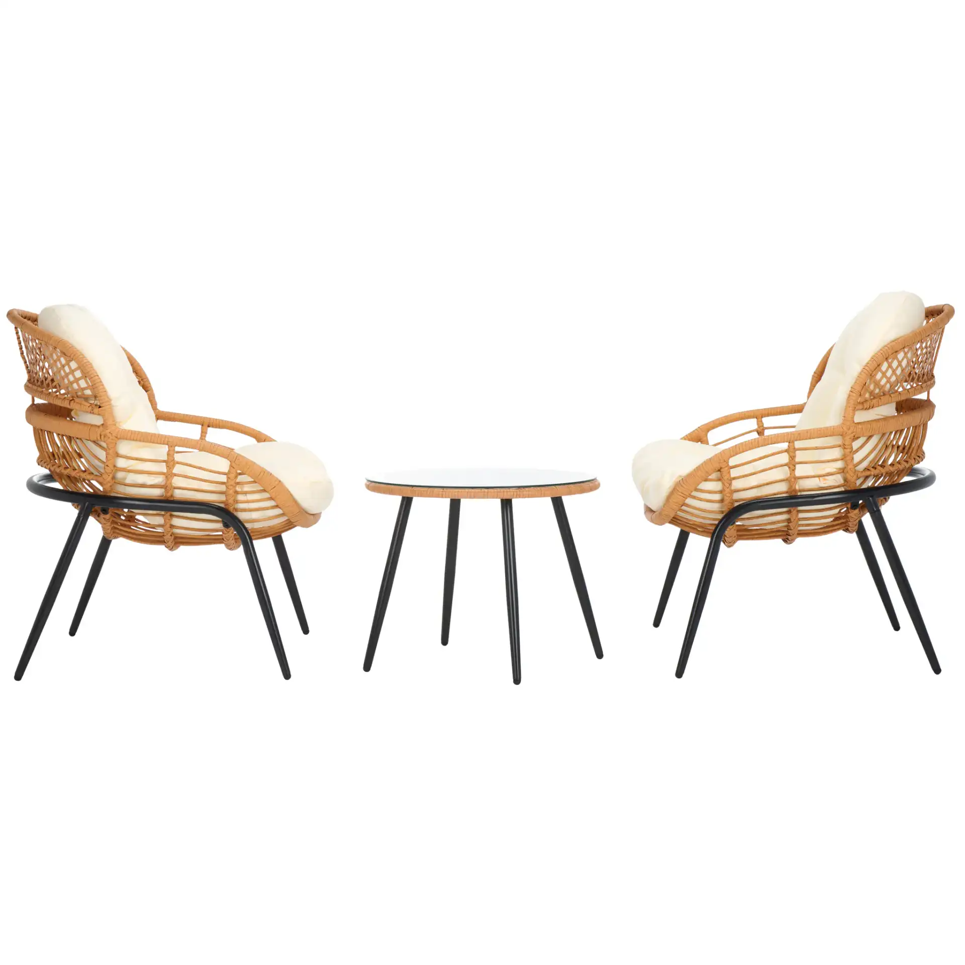 Mott Three-Piece Lounge Set in Natural / Beige, detail view