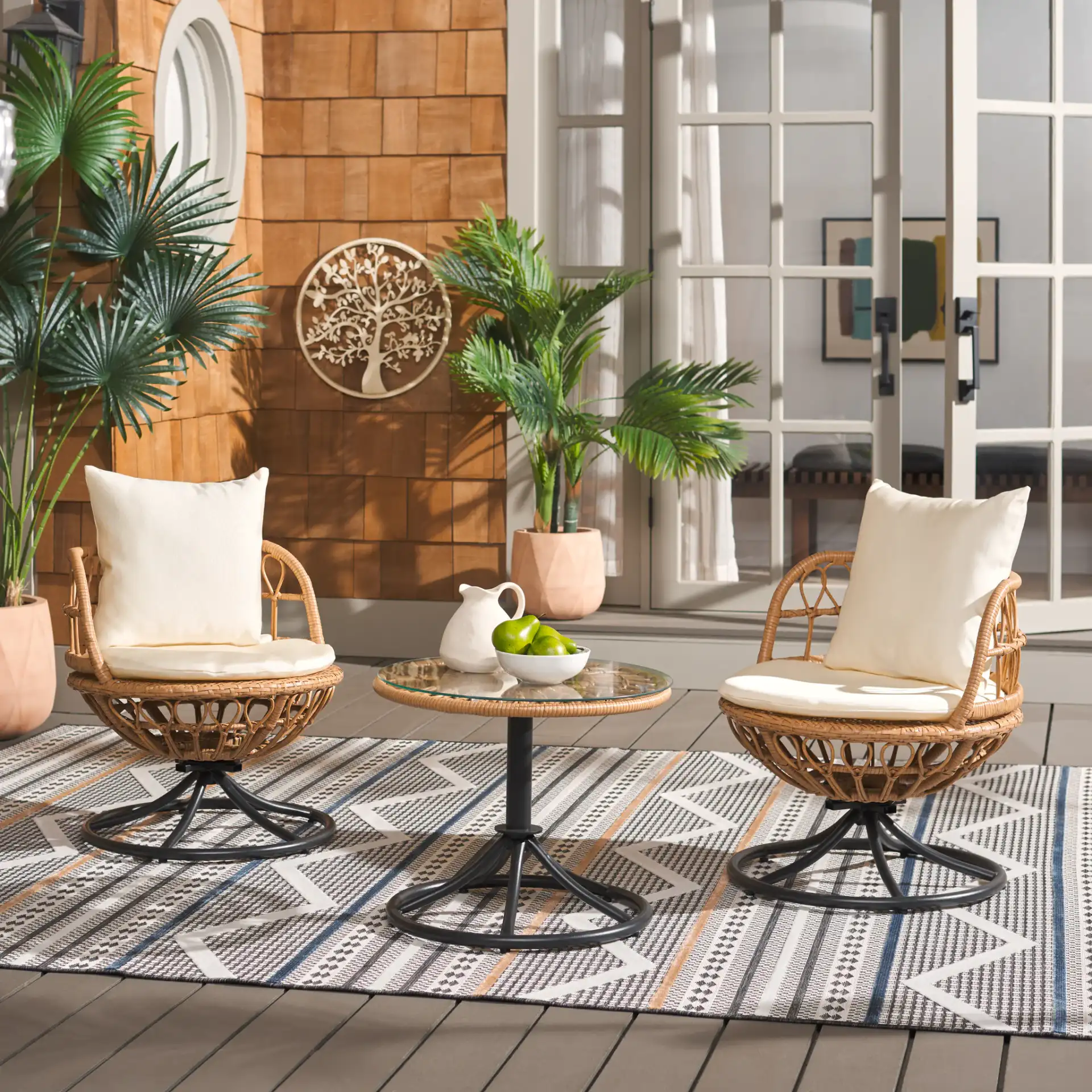 Colby Three-Piece Set in Natural / Beige in a styled room