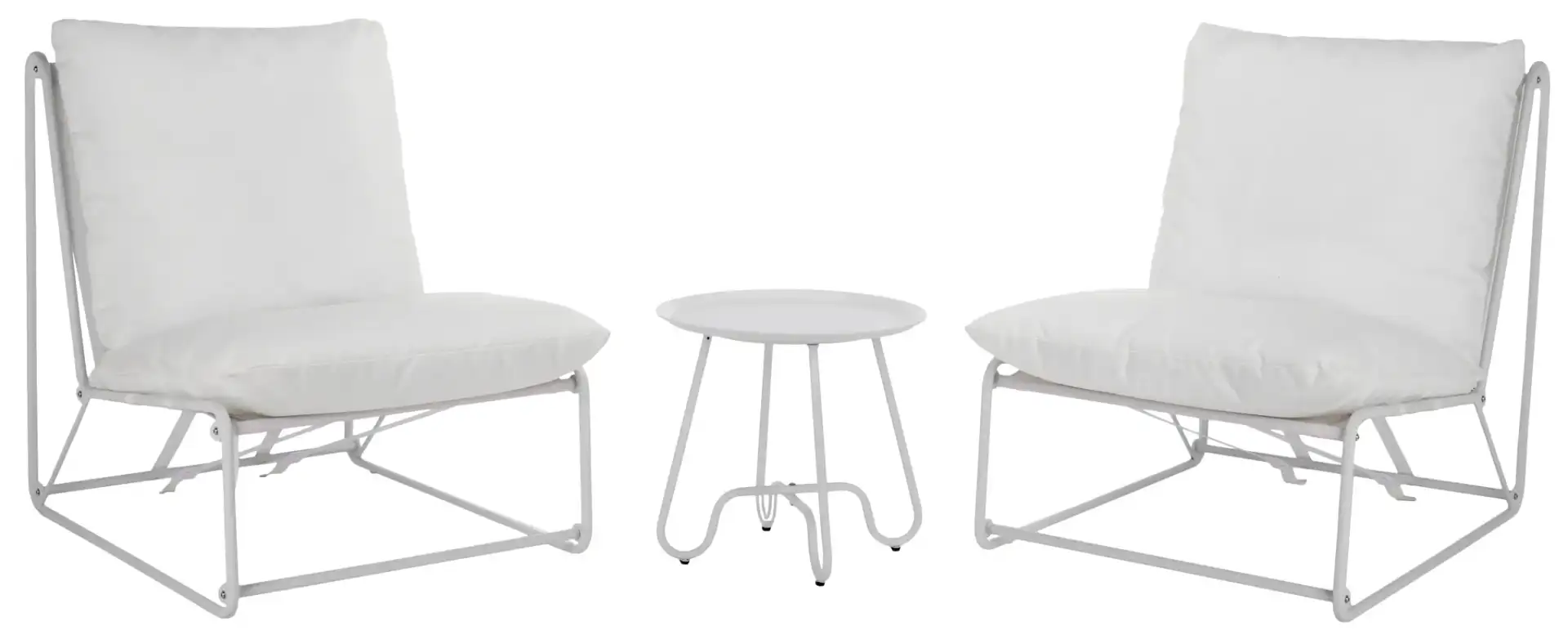 Archie Three-Piece Set in White / Beige