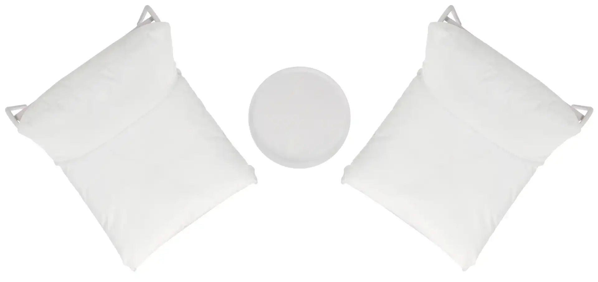 Archie Three-Piece Set in White / Beige, detail view
