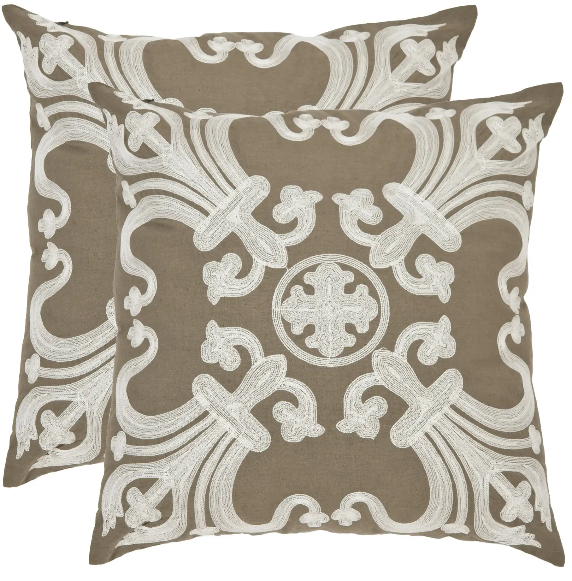 Collette Pillow (Set of 2) in Olive, detail view