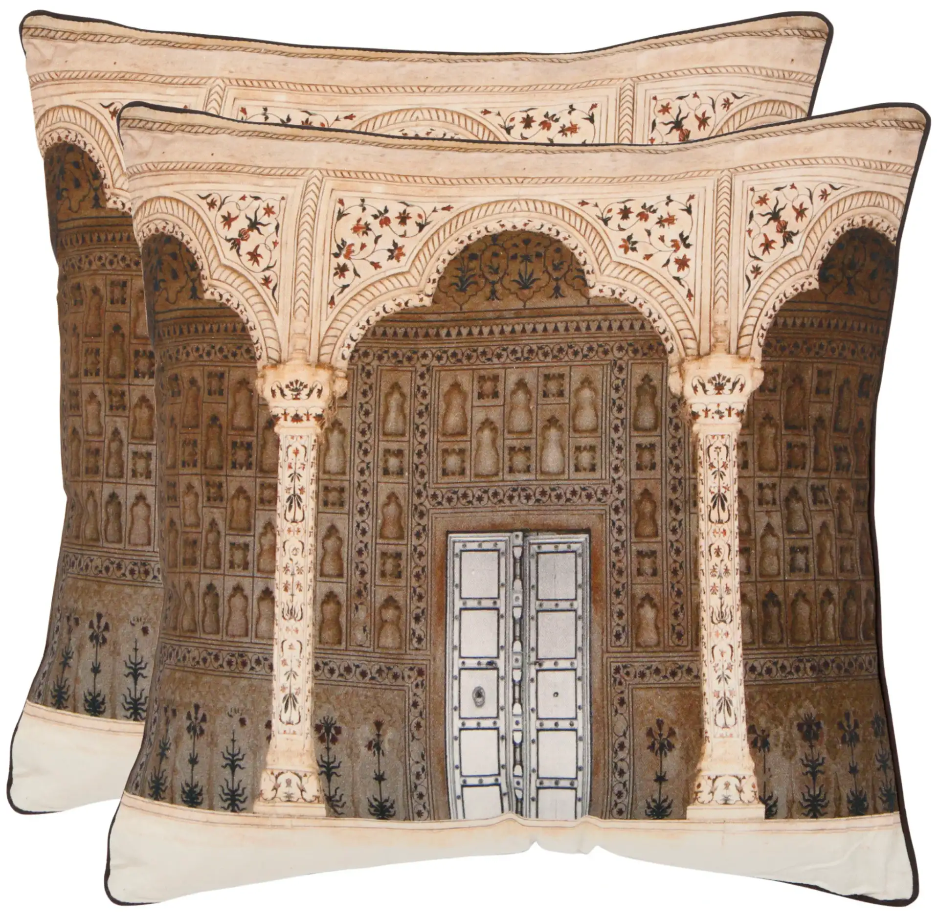 Novara Pillow (Set of 2) in Brown, detail view
