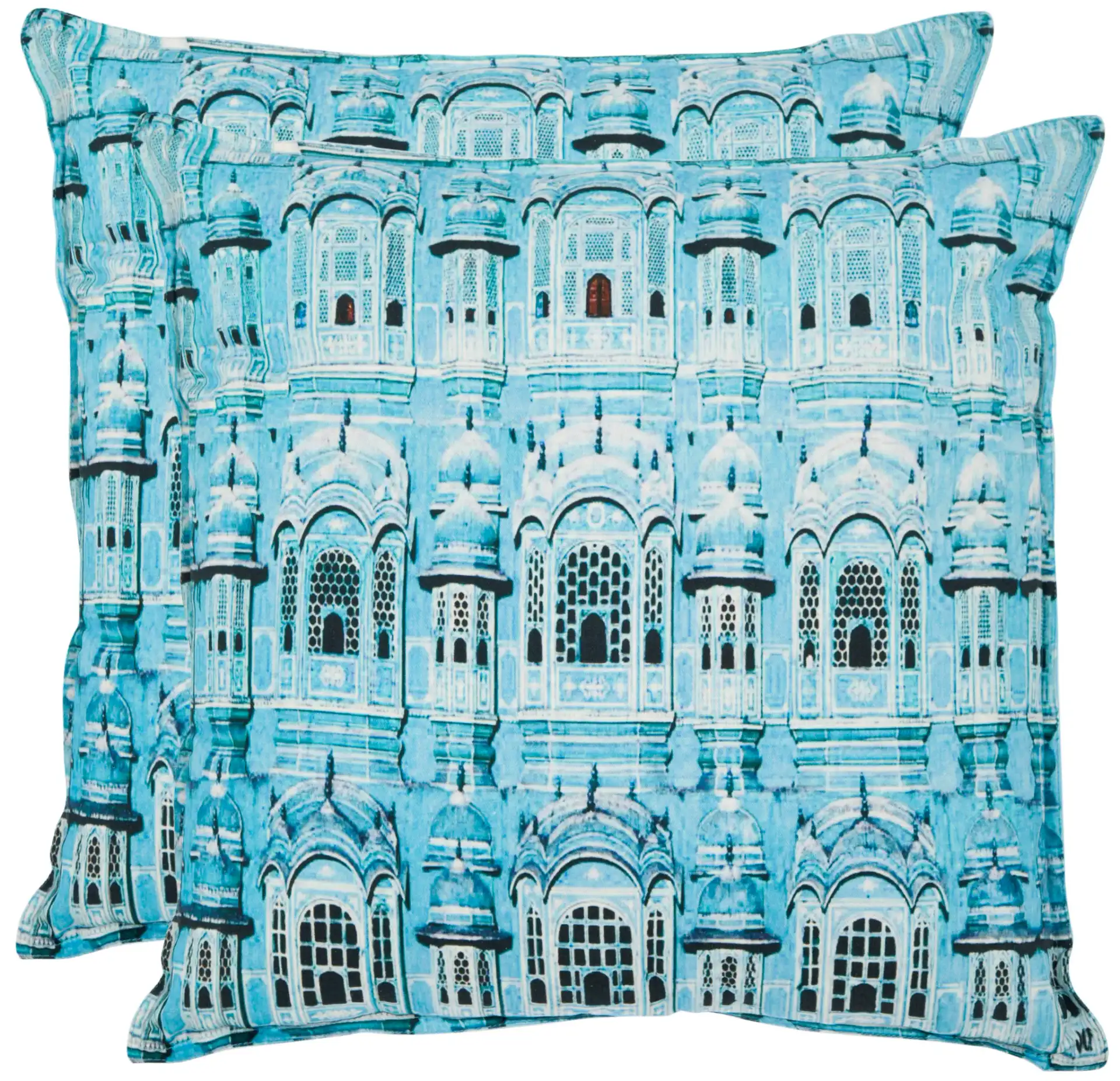Verona Pillow (Set Of 2) in Turquoise, detail view