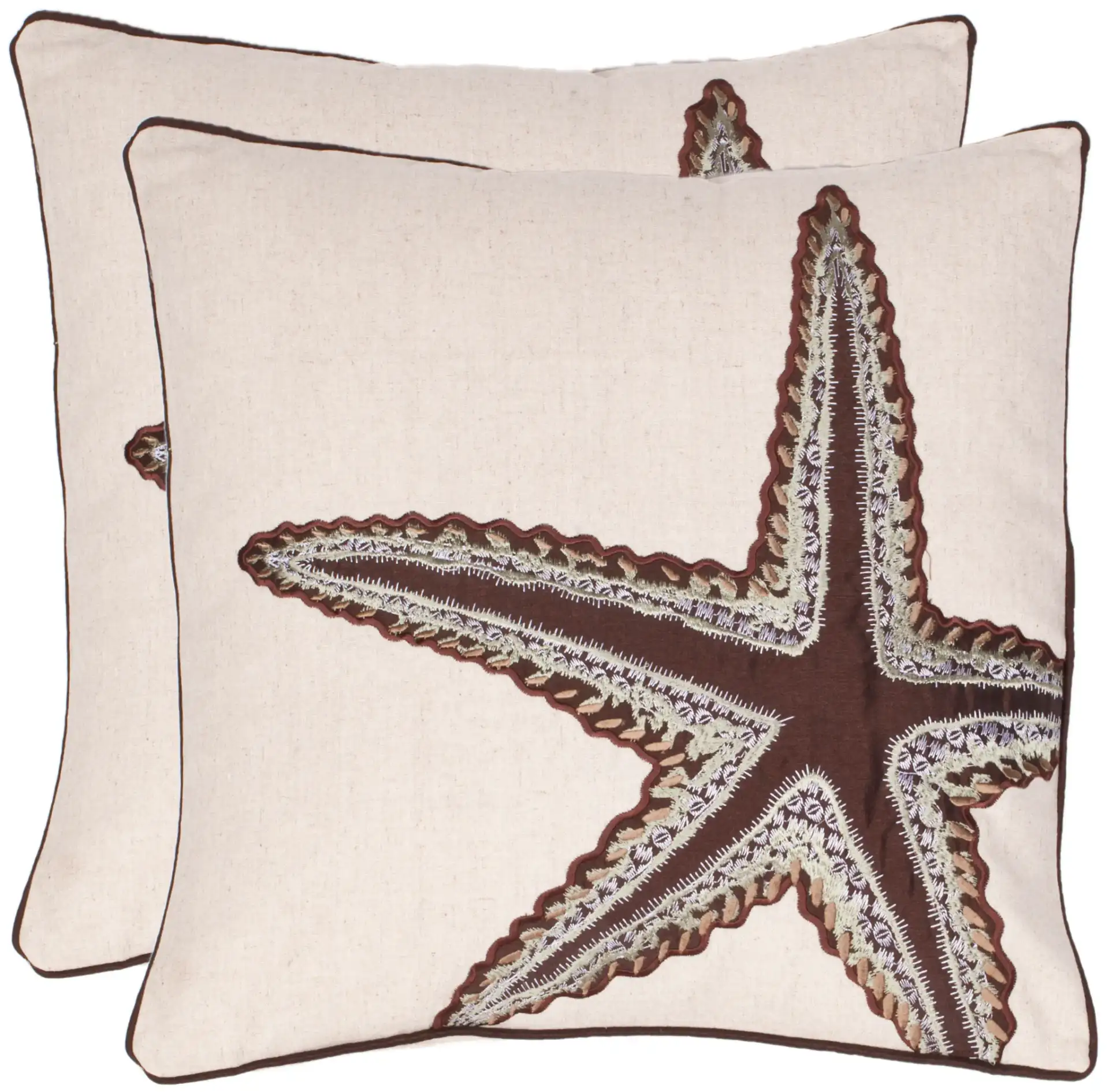 Lucky Star (Set of 2) in Ecru, detail view