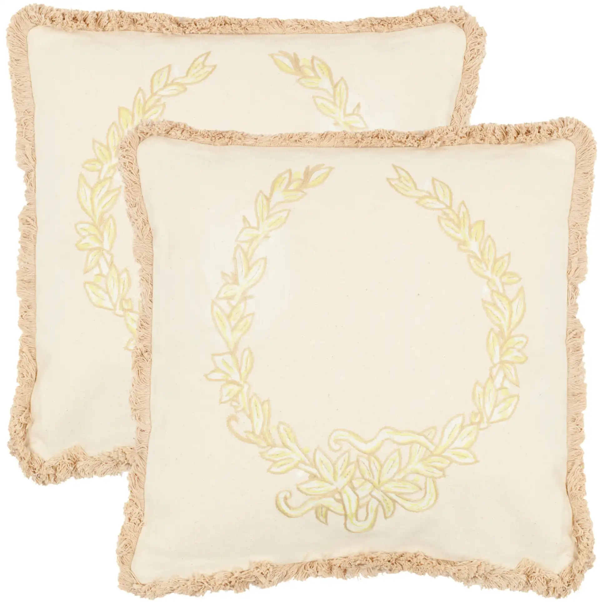 Lola Pillow (Set Of 2) in Wheat, detail view