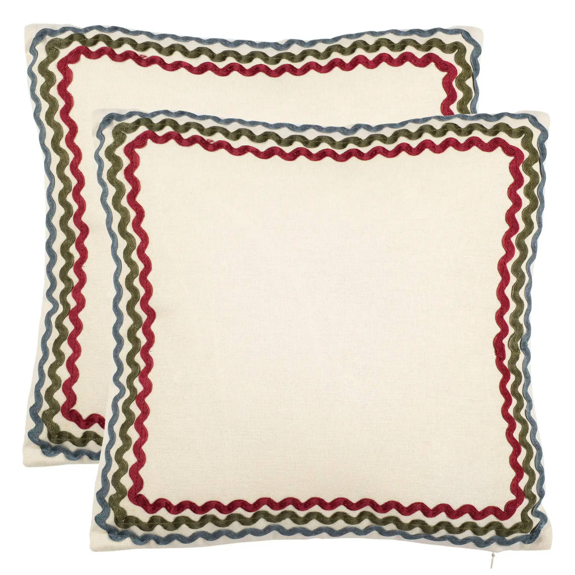 Annie Pillow (Set of 2) in White, detail view