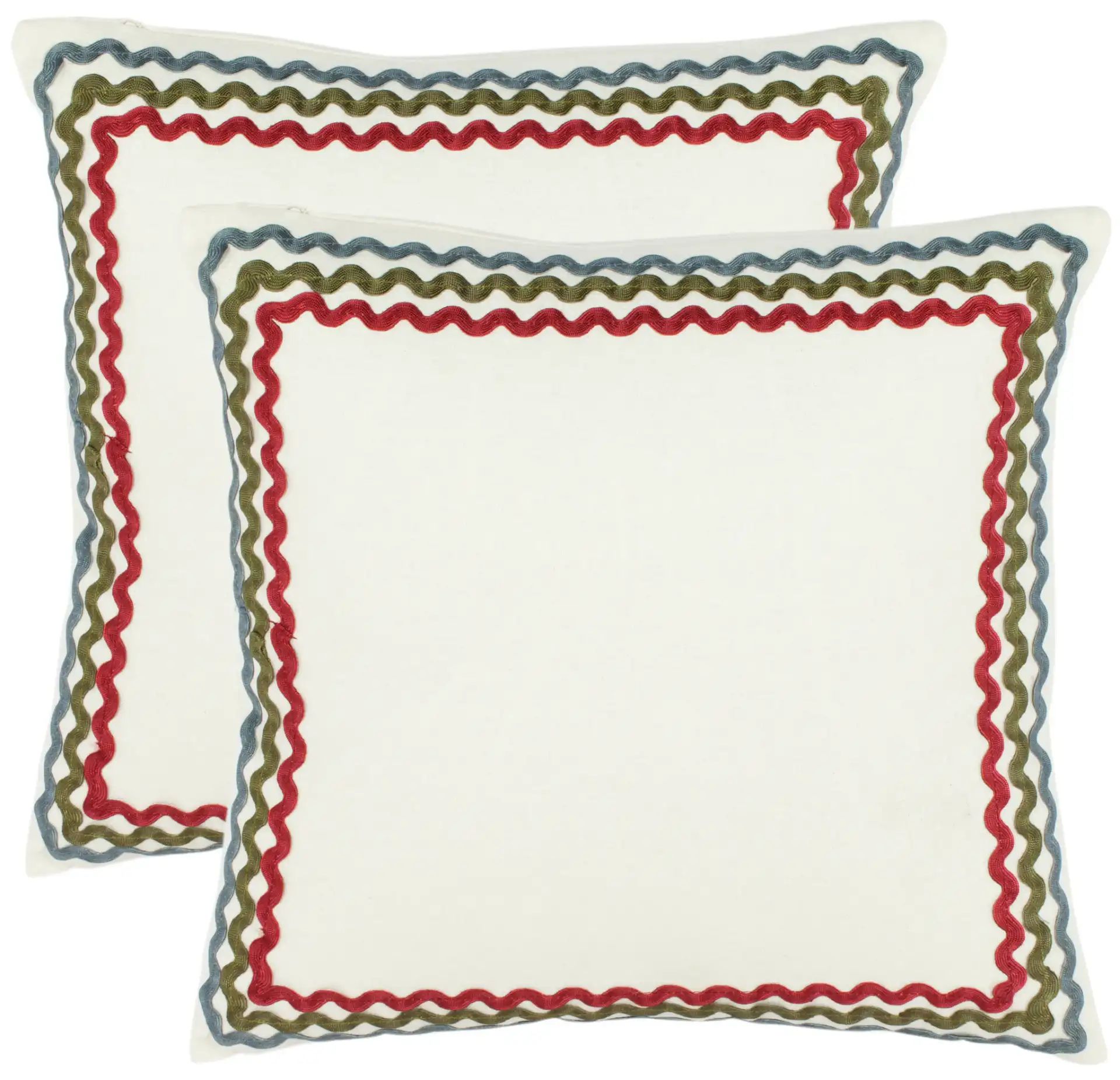 Annie Pillow (Set of 2) in White, detail view