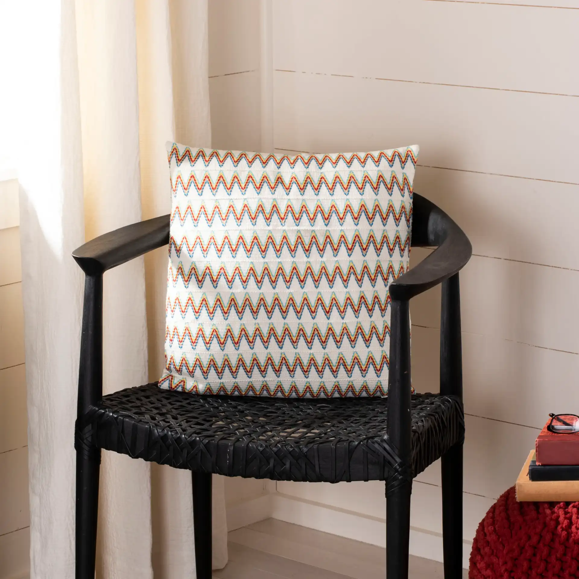Amelia Pillow (Set of 2) in Yellow / Green in a styled room