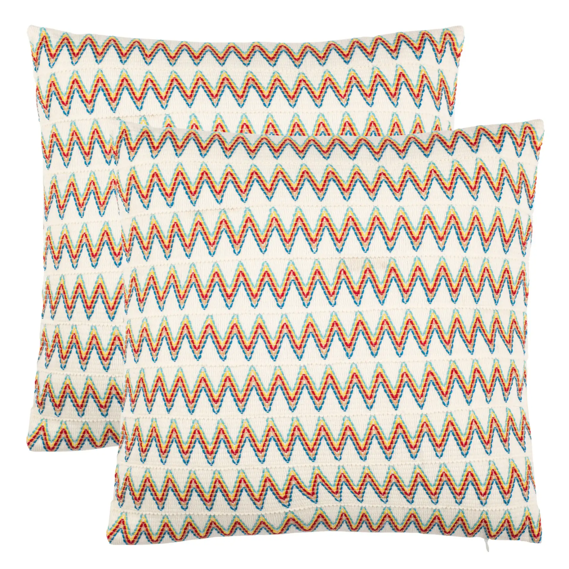 Amelia Pillow (Set of 2) in Yellow / Green, detail view