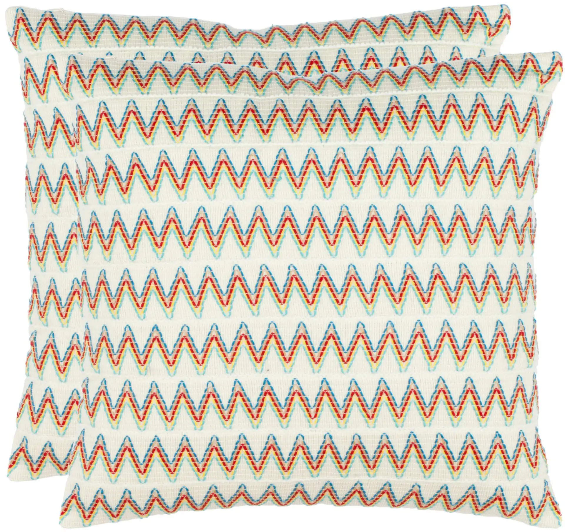 Amelia Pillow (Set of 2) in Yellow / Green, detail view