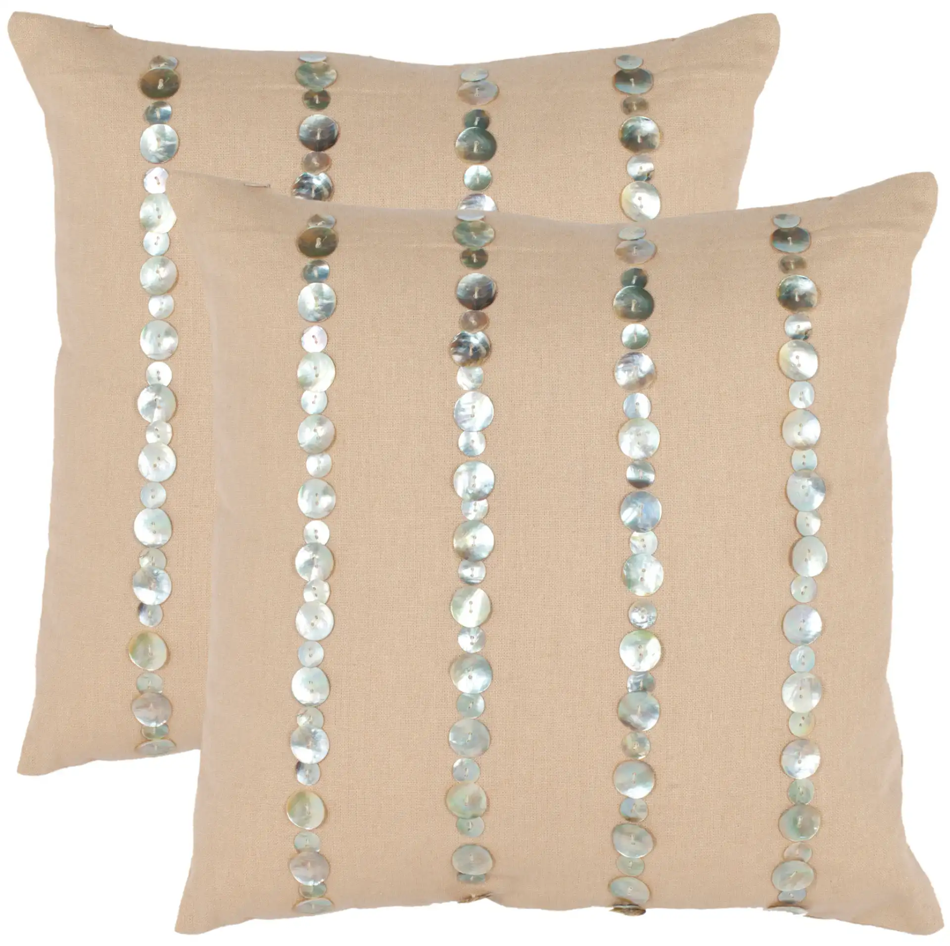 Jenna Pillow (Set of 2) in Almond, detail view