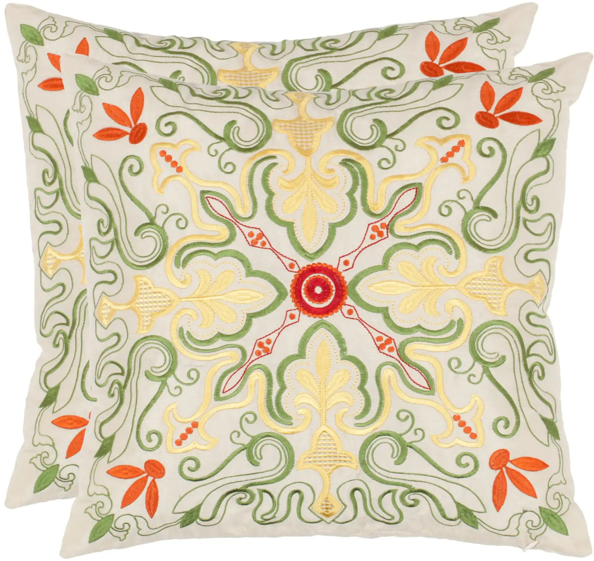 Ariel Pillow (Set Of 2) in White / Multi, detail view