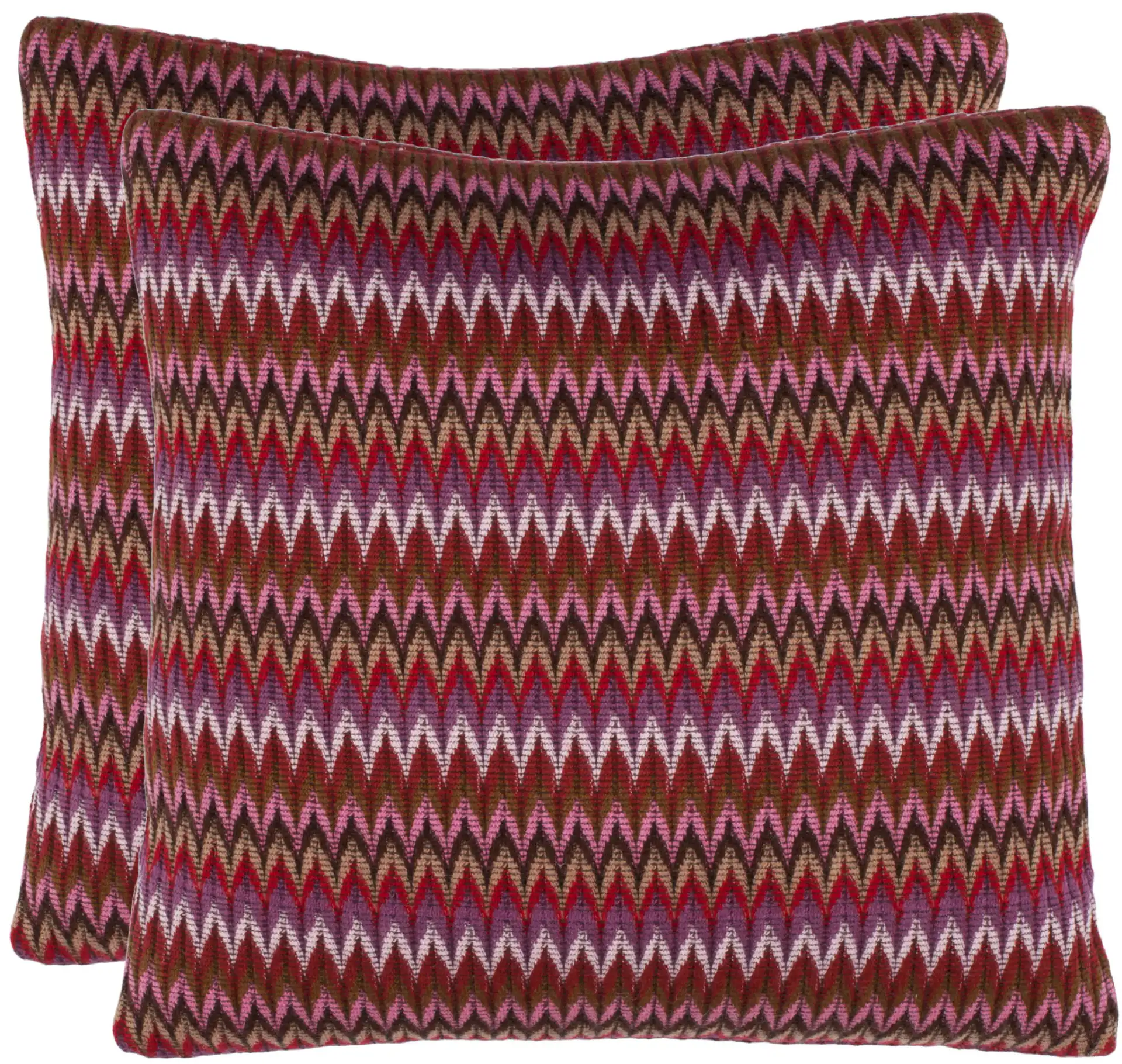 Ava Pillow (Set Of 2) in Raspberry, detail view