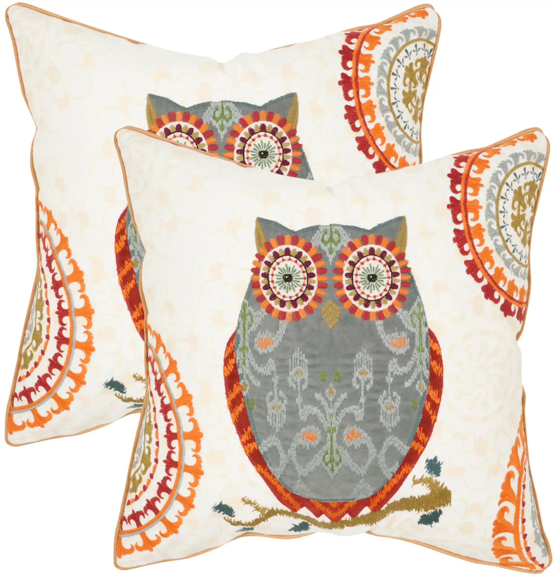 Percy Pillow (Set of 2) in Gray, detail view