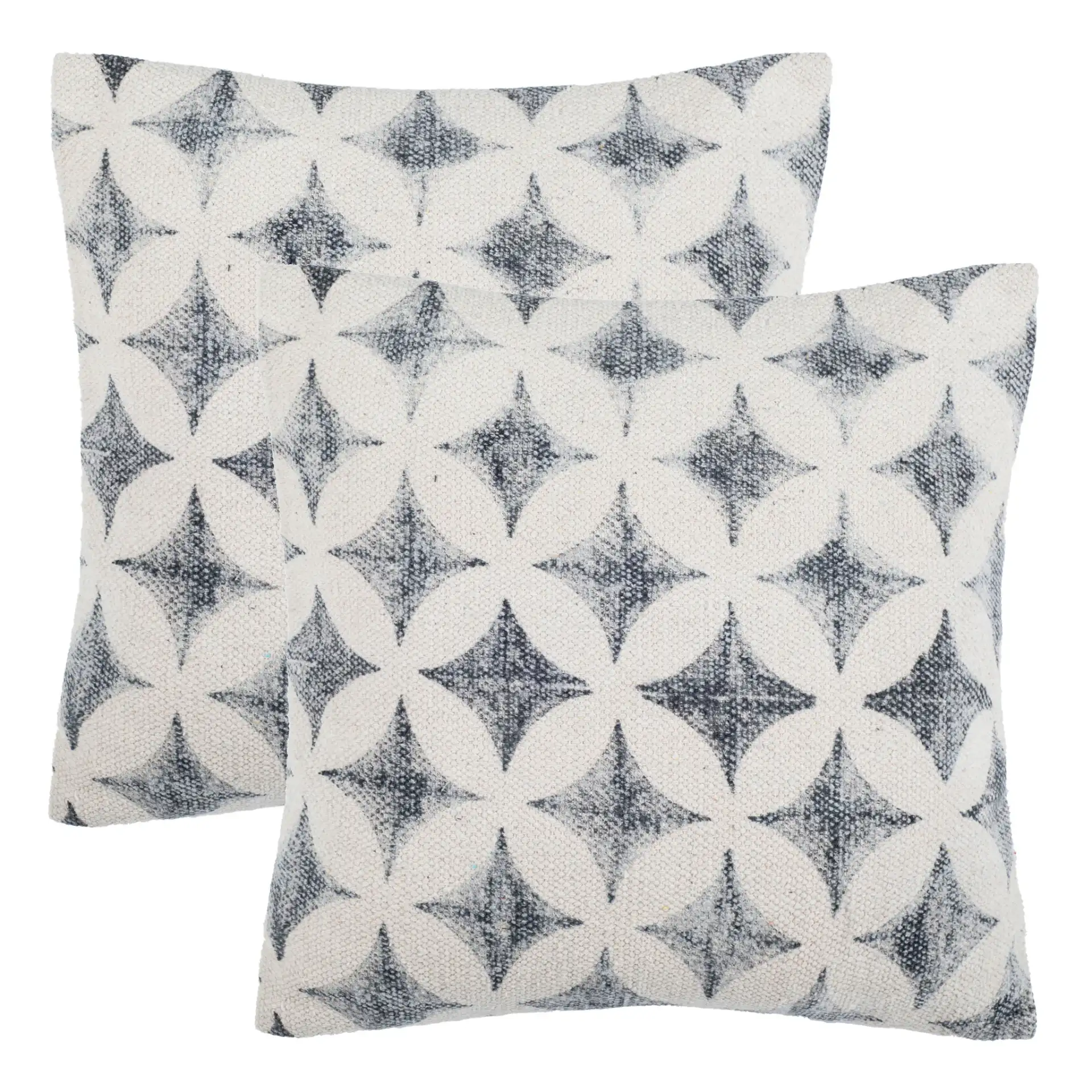 Kalen Pillow (Set of 2) in Black / White, detail view